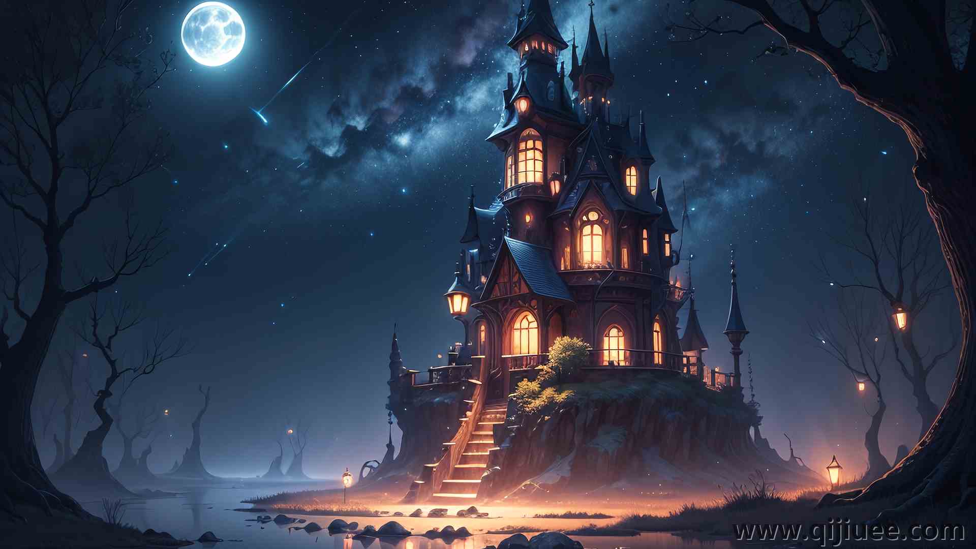 黑暗大师 人工智能艺术 自然 建筑 电脑壁纸 4K壁纸4096 x 2400/11.15 MB-柒染云阁