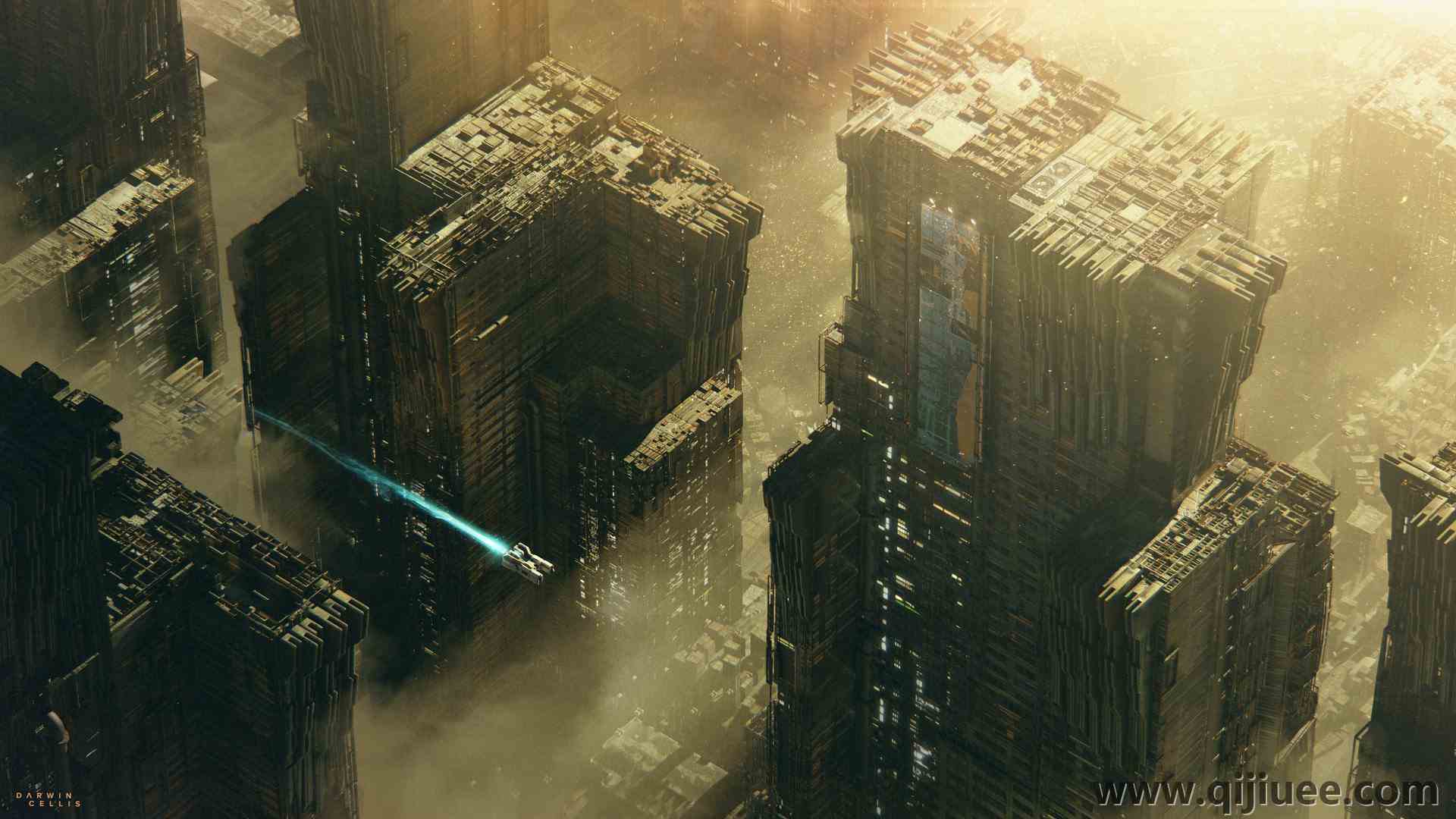 城市 城市景观 未来主义 赛博朋克 宇宙飞船 AI艺术 建筑 建筑 科幻 废墟 4K壁纸3840 x 2160/1.78 MB-柒染云阁