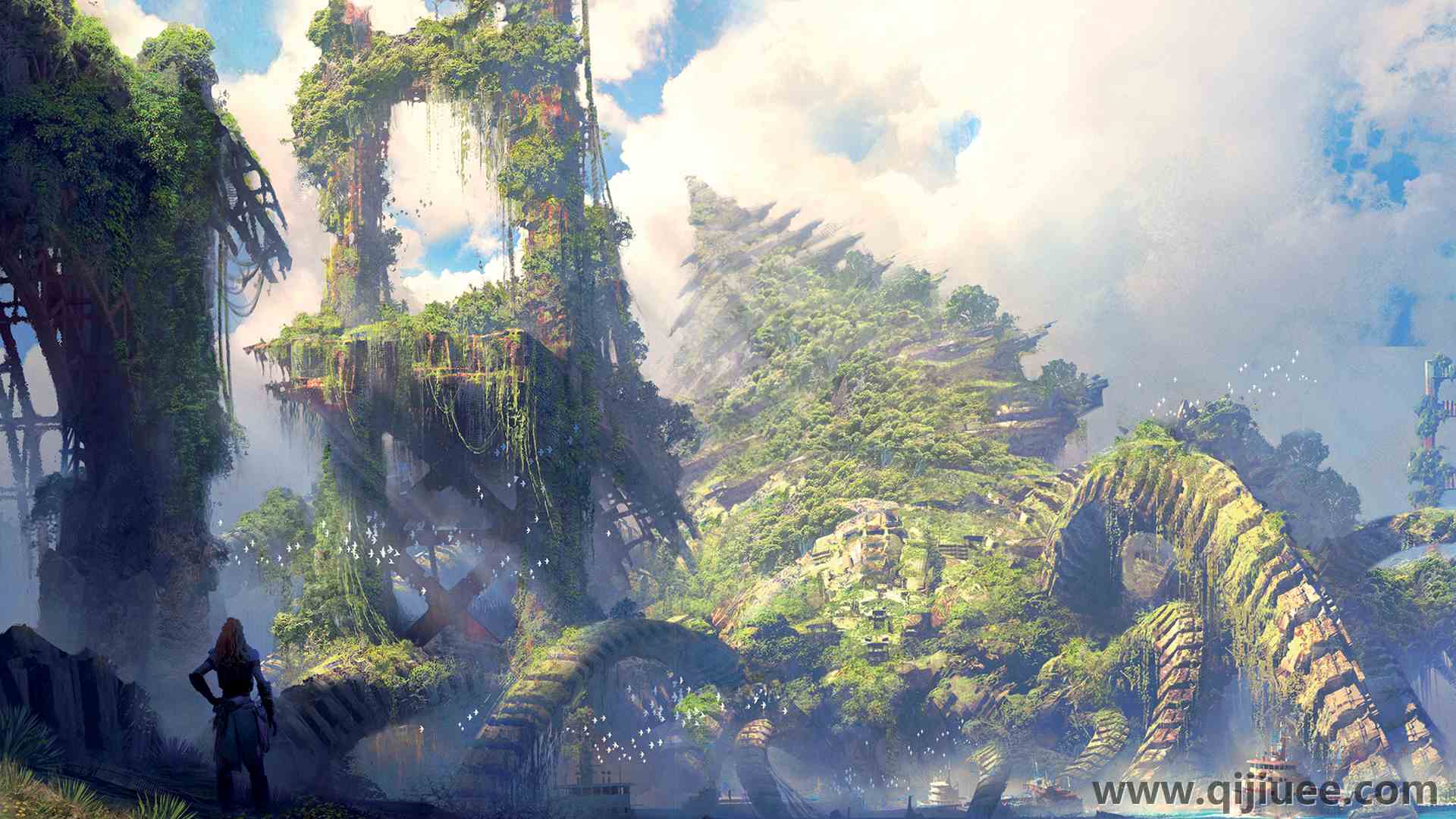高山 丛林 遥望 电子游戏艺术 电子游戏女孩  电脑壁纸 4K壁纸3840 x 2160/11.62 MB-柒染云阁