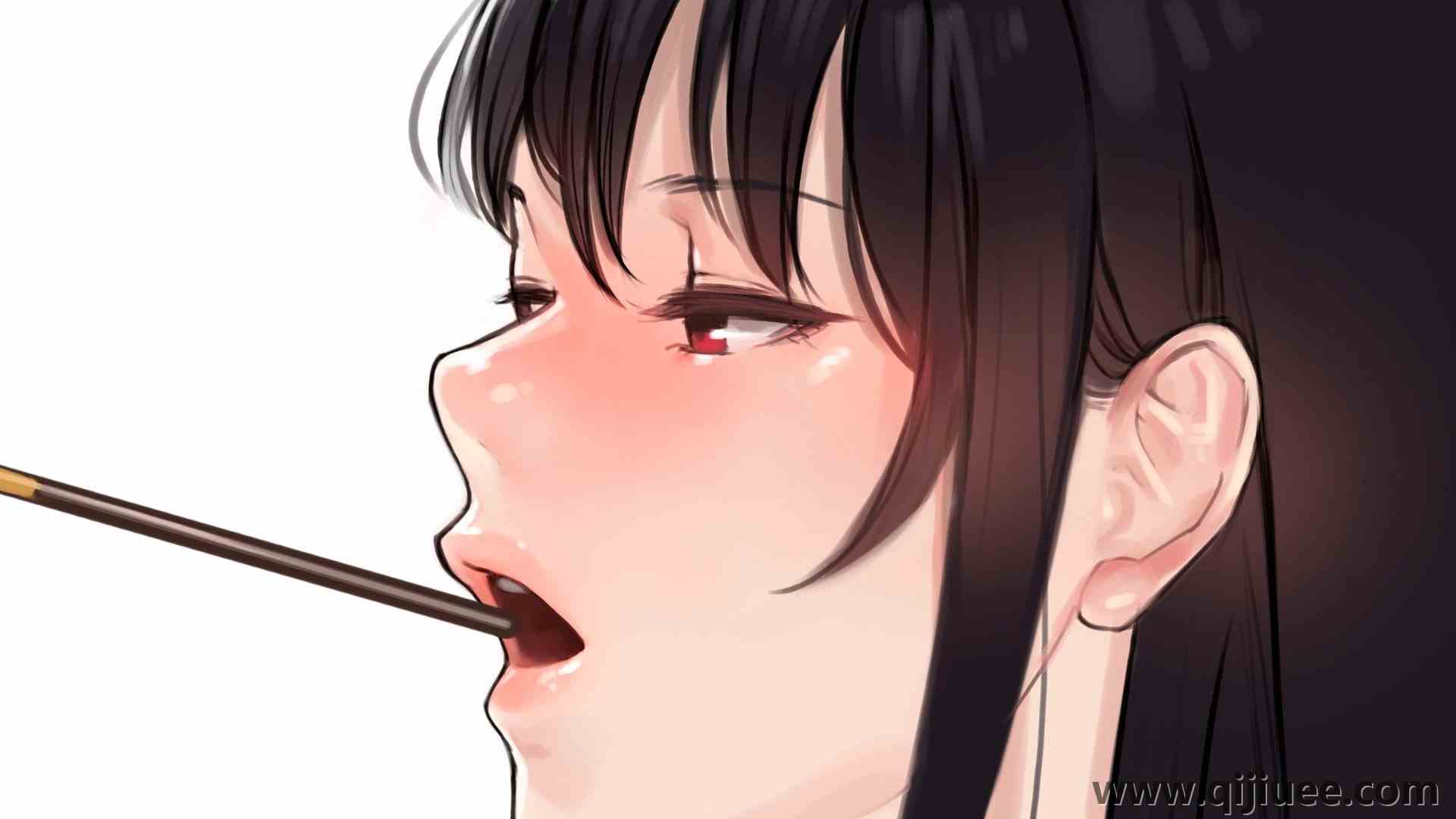 红眼睛 女主角 黑发  4K壁纸4096 x 2928/0.45 MB-柒染云阁