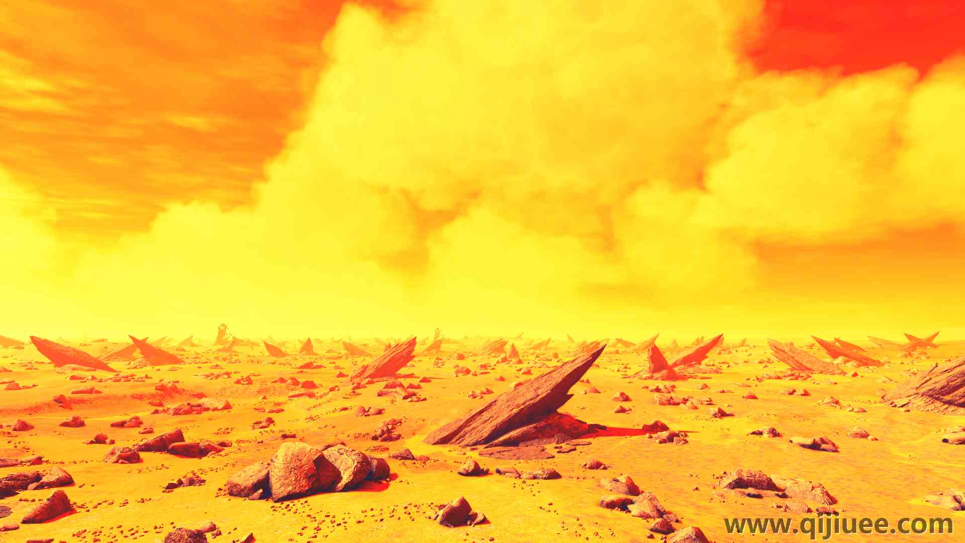 风景 橙色 黄色 红色 岩石 云 行星 电子游戏 电脑壁纸 4K壁纸3840 x 2160/8.83 MB-柒染云阁