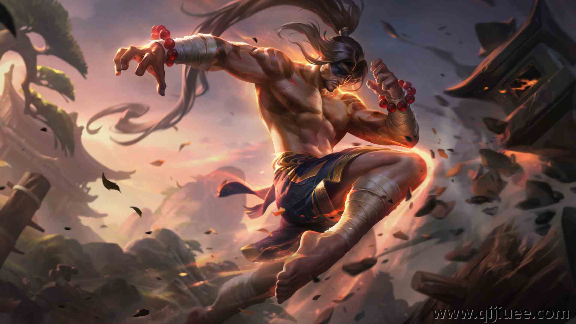 Lee Sin 英雄联盟 电子游戏 数字艺术 LOL 电脑壁纸 8K壁纸7680 x 4320/3.81 MB-柒染云阁