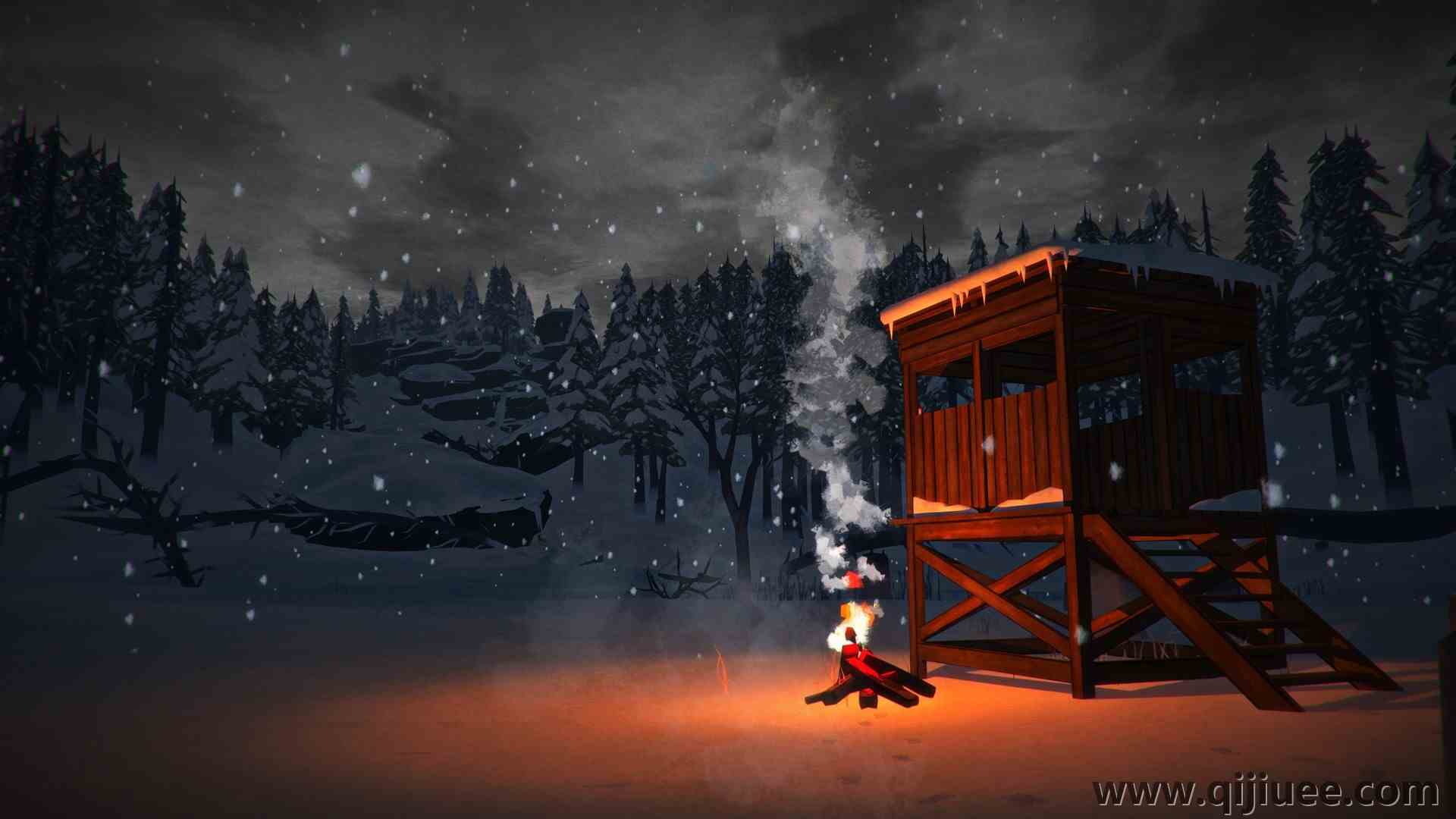 漫漫长夜 篝火 雪 电子游戏  电脑壁纸 4K壁纸3840 x 2160/1.07 MB-柒染云阁