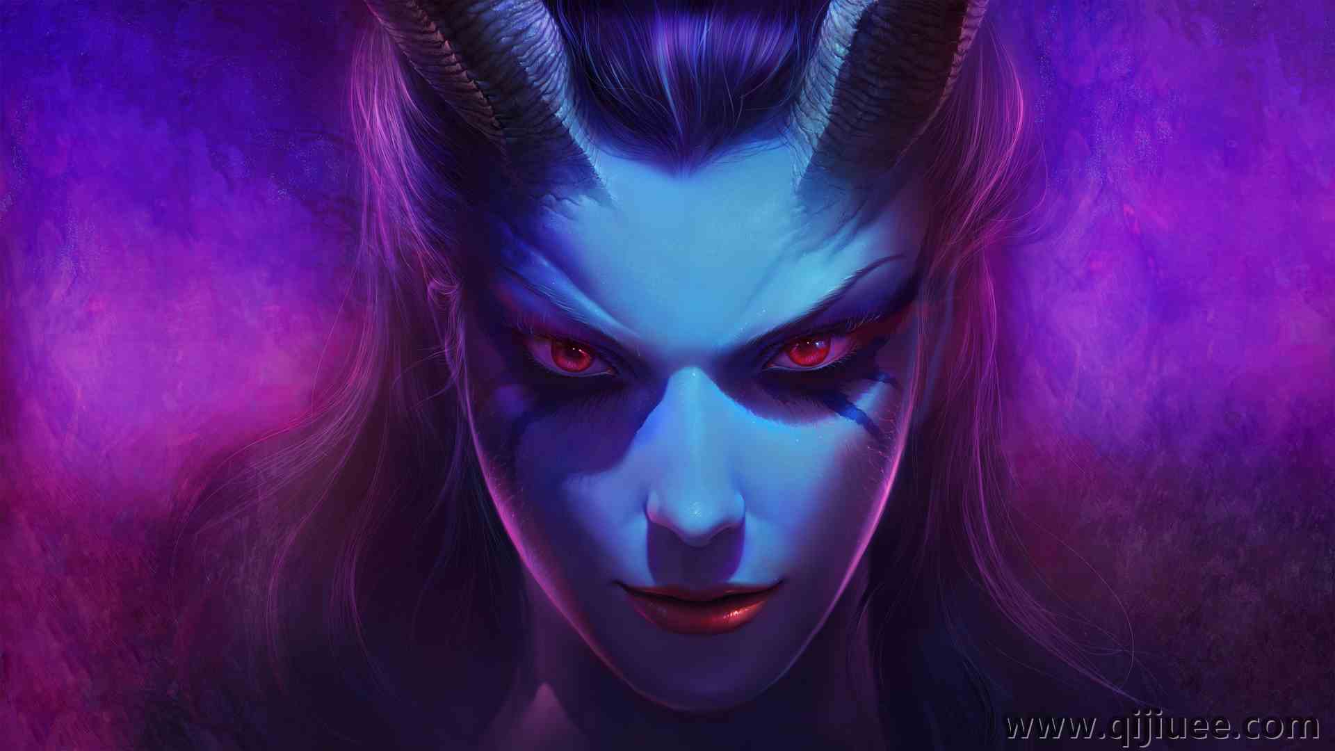 痛苦女王 游戏 DOTA 英雄 角色  绘画 电脑壁纸 4K壁纸3840 x 2160/3.76 MB-柒染云阁