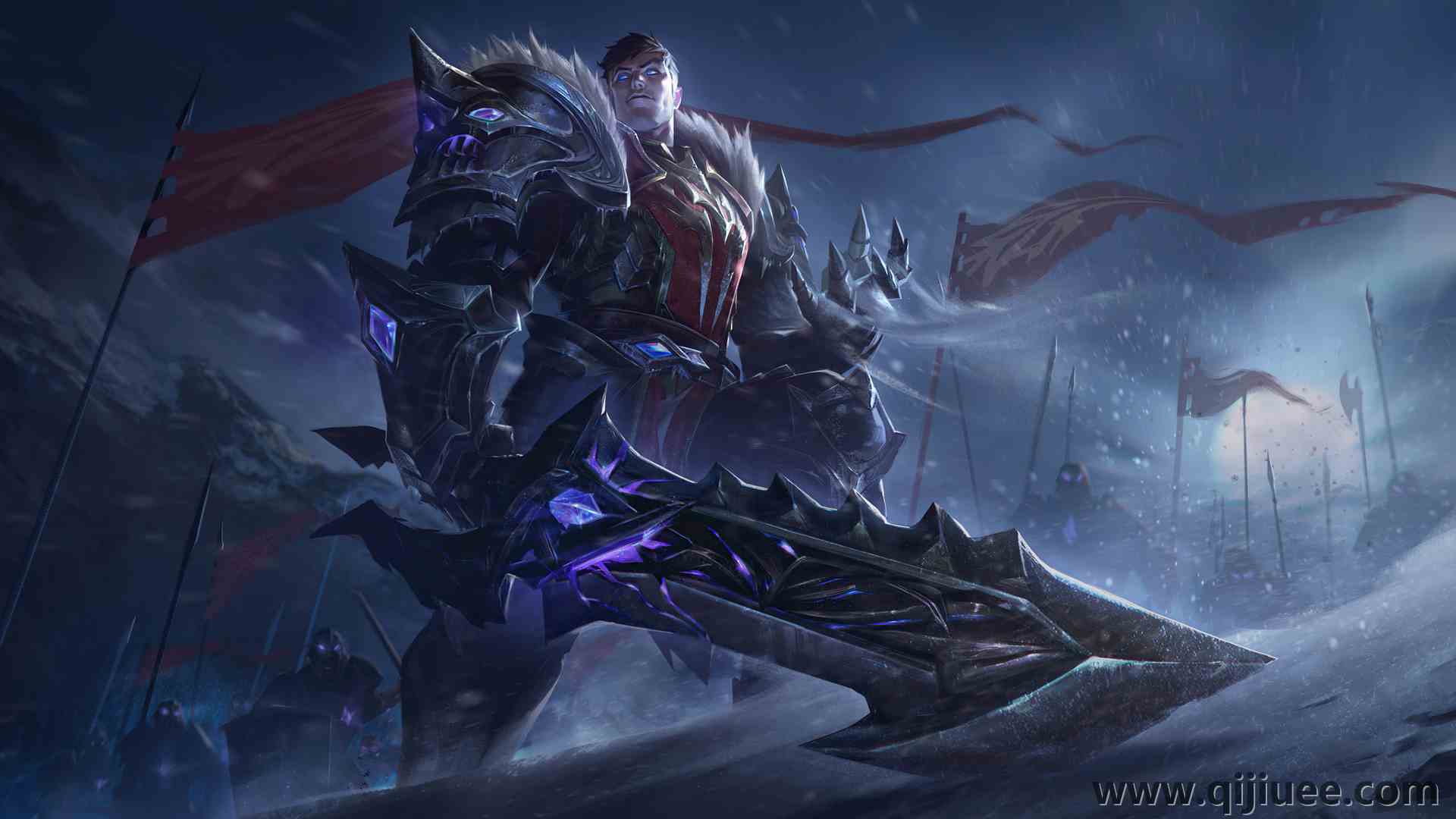 加伦 英雄联盟 游戏 角色 LOL 立绘 英雄  电脑壁纸 4K壁纸3840 x 2160/1.97 MB-柒染云阁
