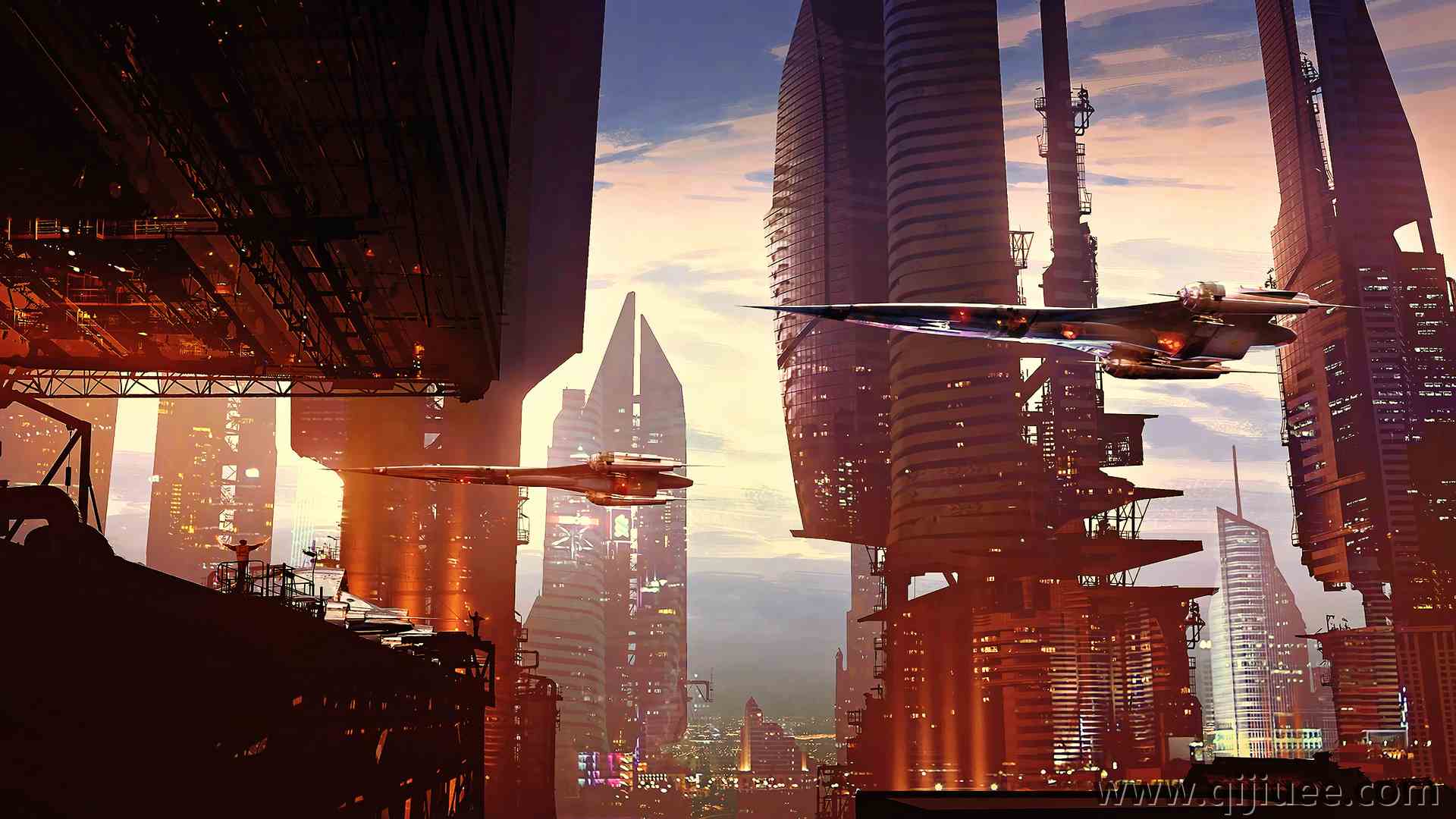 科幻 AI艺术 概念艺术 艺术 未来 幻想艺术 网络 城市 景观  电脑壁纸 4K壁纸3840 x 2160/6.64 MB-柒染云阁