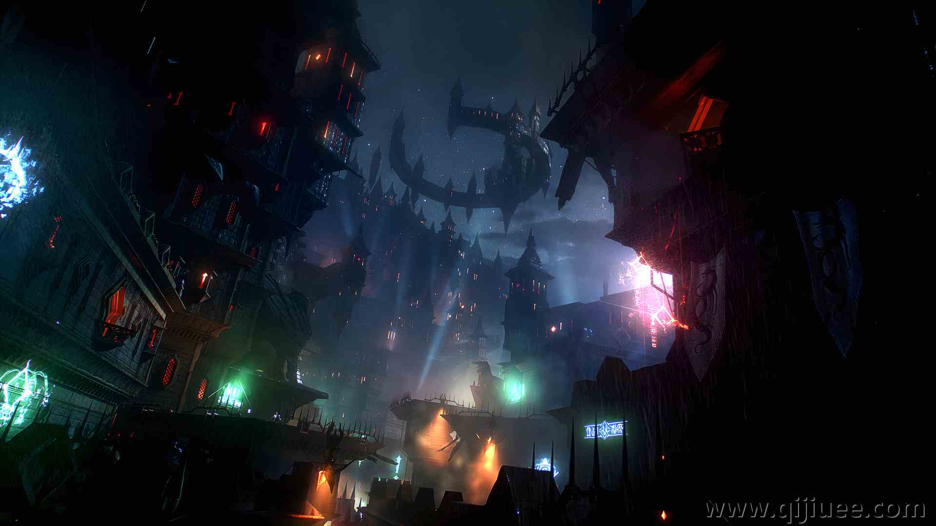 龙 艺术 游戏 建筑 游戏CG 艺术 暗黑 电脑壁纸 4K壁纸3840 x 2160/5.57 MB-柒染云阁