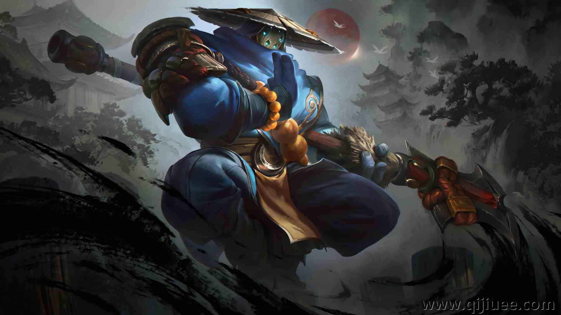 英雄联盟 游戏 角色 数字艺术 LOL 绘画 立绘 电脑壁纸 8K壁纸7680 x 4320/4.18 MB-柒染云阁
