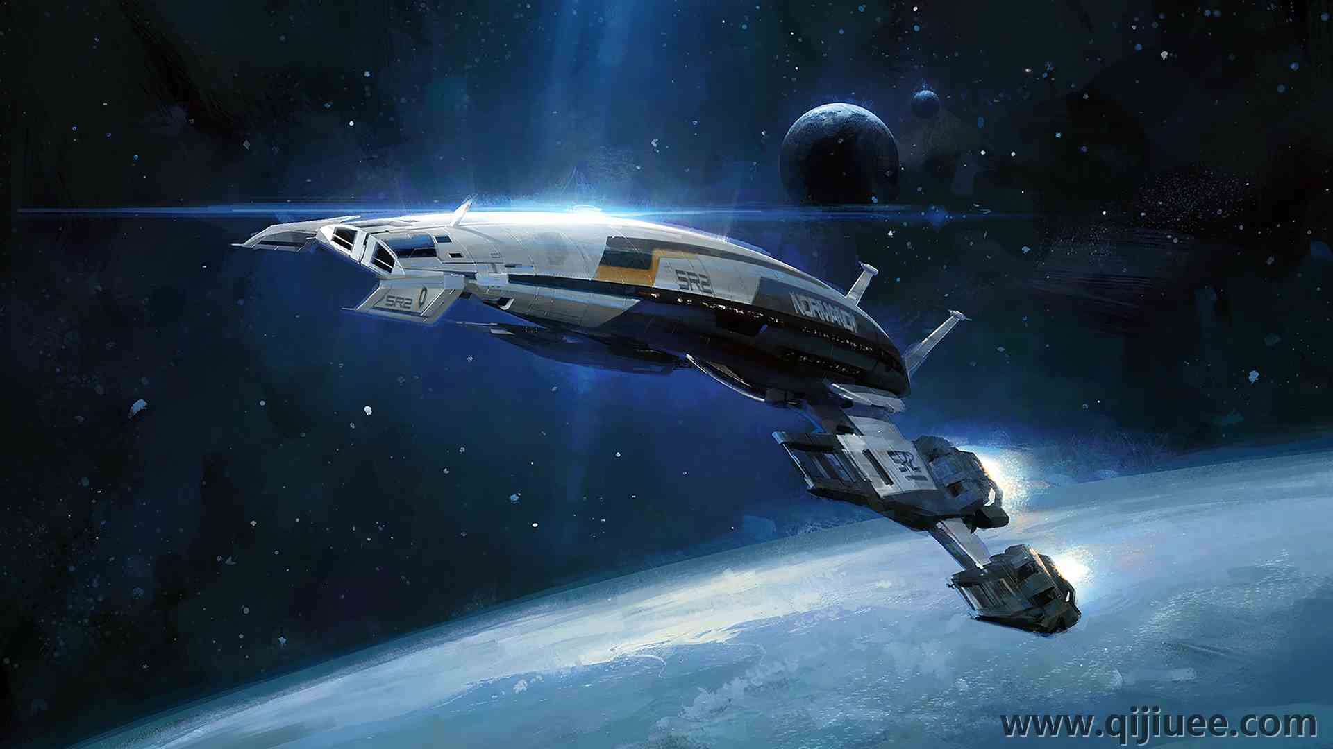 质量效应  游戏 诺曼底 太空 行星 宇宙飞船 艺术  电脑壁纸 4K壁纸3840 x 2160/6.22 MB-柒染云阁
