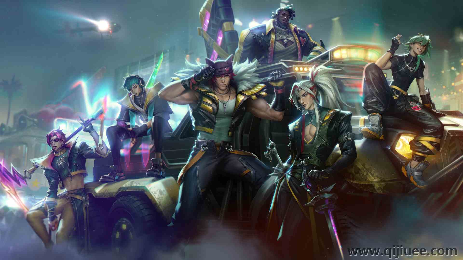英雄联盟 游戏 音乐 男孩乐队 LOL 立绘 设计 电脑壁纸 8K壁纸7680 x 4320/5.01 MB-柒染云阁