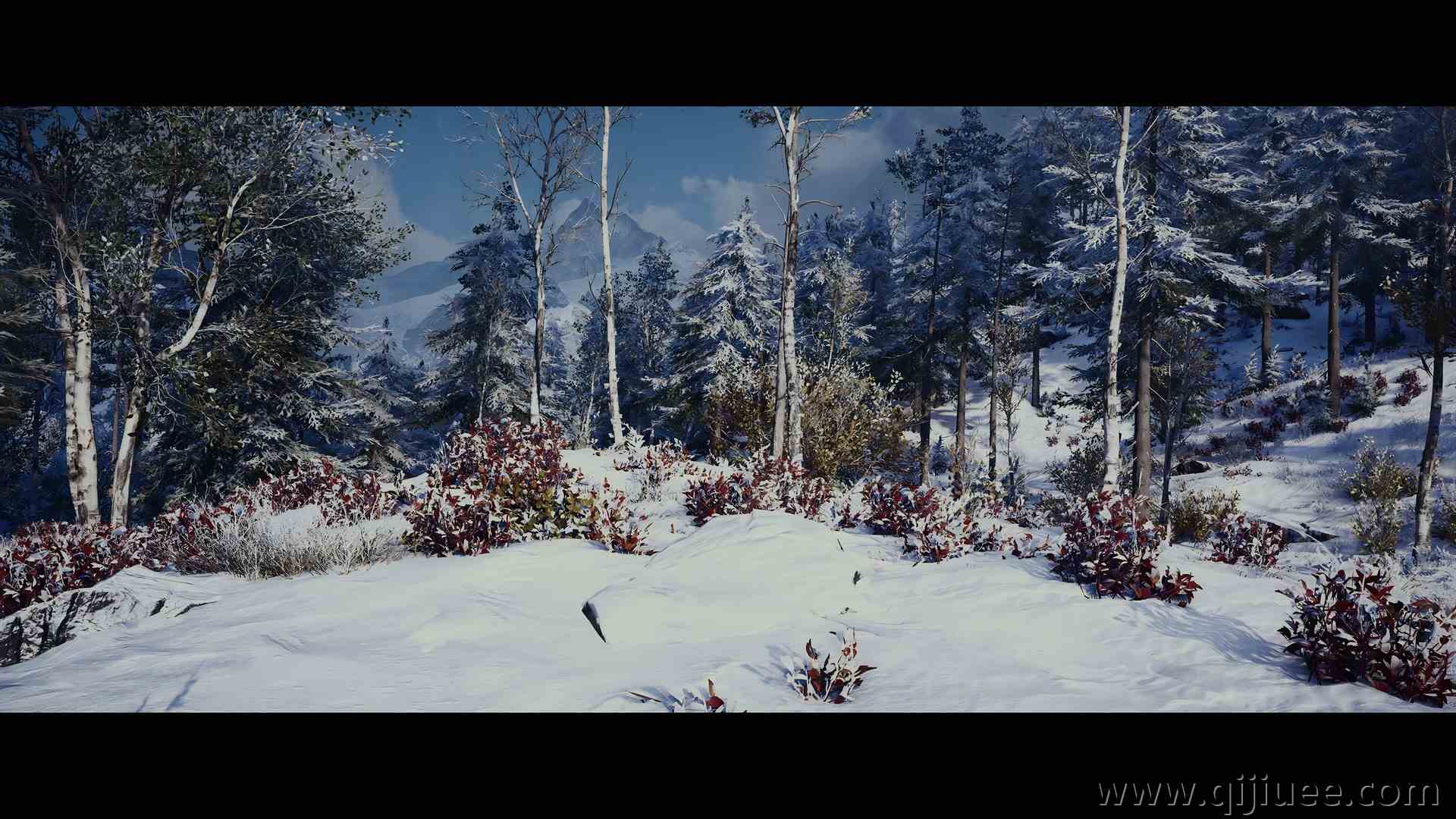 刺客信条 冬天 绘画 风景 PC游戏 视频游戏 雪 天空 树木 CGI 8K壁纸7680 x 4320/9 MB-柒染云阁