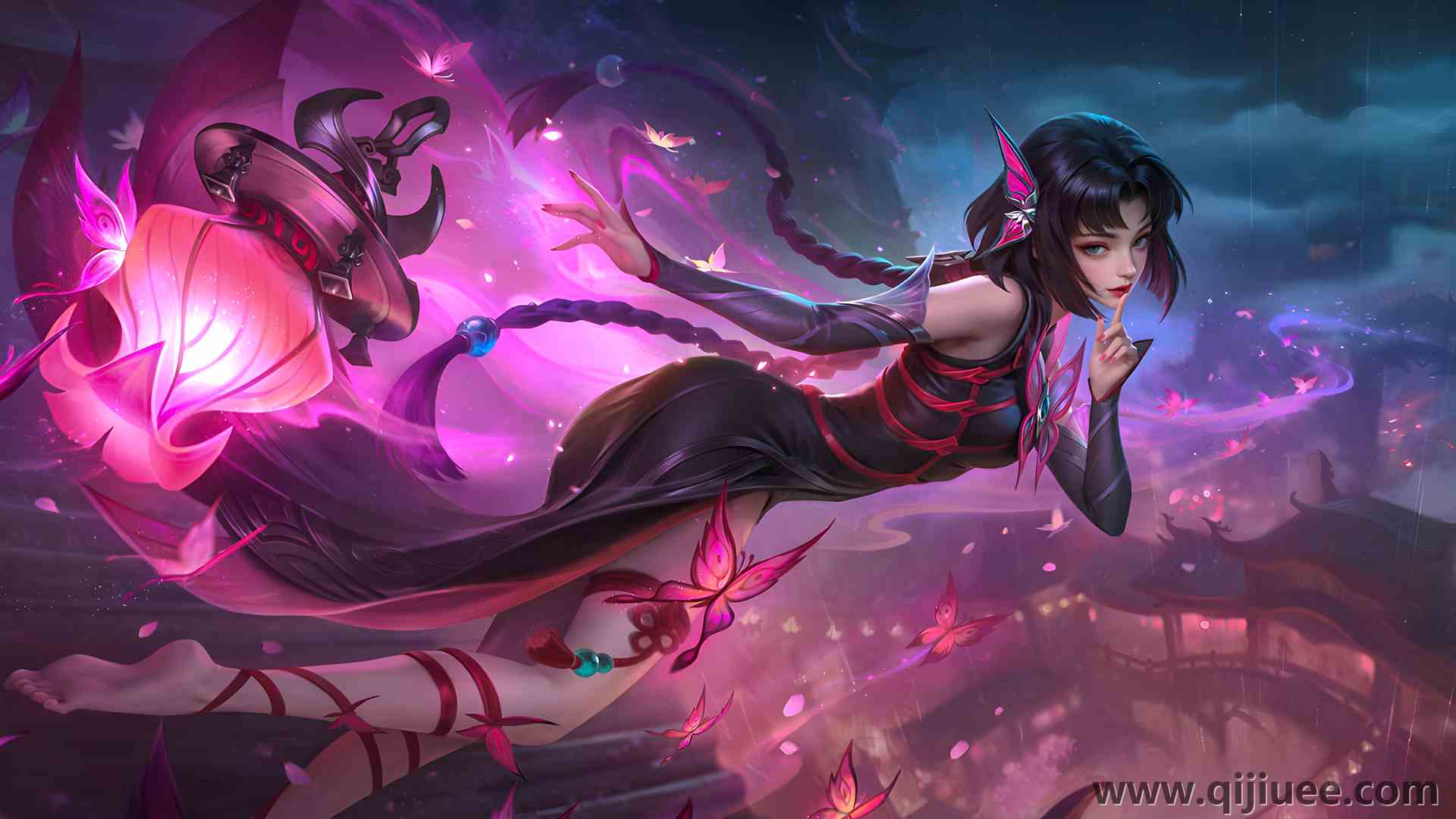 奇幻女孩 中国服装 灯笼 蝴蝶 电子游戏艺术 数字艺术 4K壁纸5360 x 2816/11.29 MB-柒染云阁