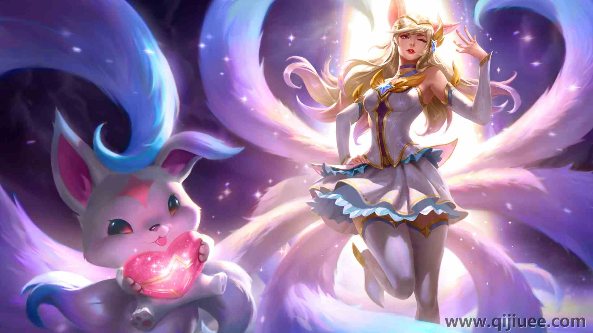 英雄联盟 女孩 电子游戏 耳朵 数字艺术 明星守护者 射击 8K壁纸7680 x 4320/3.84 MB-柒染云阁