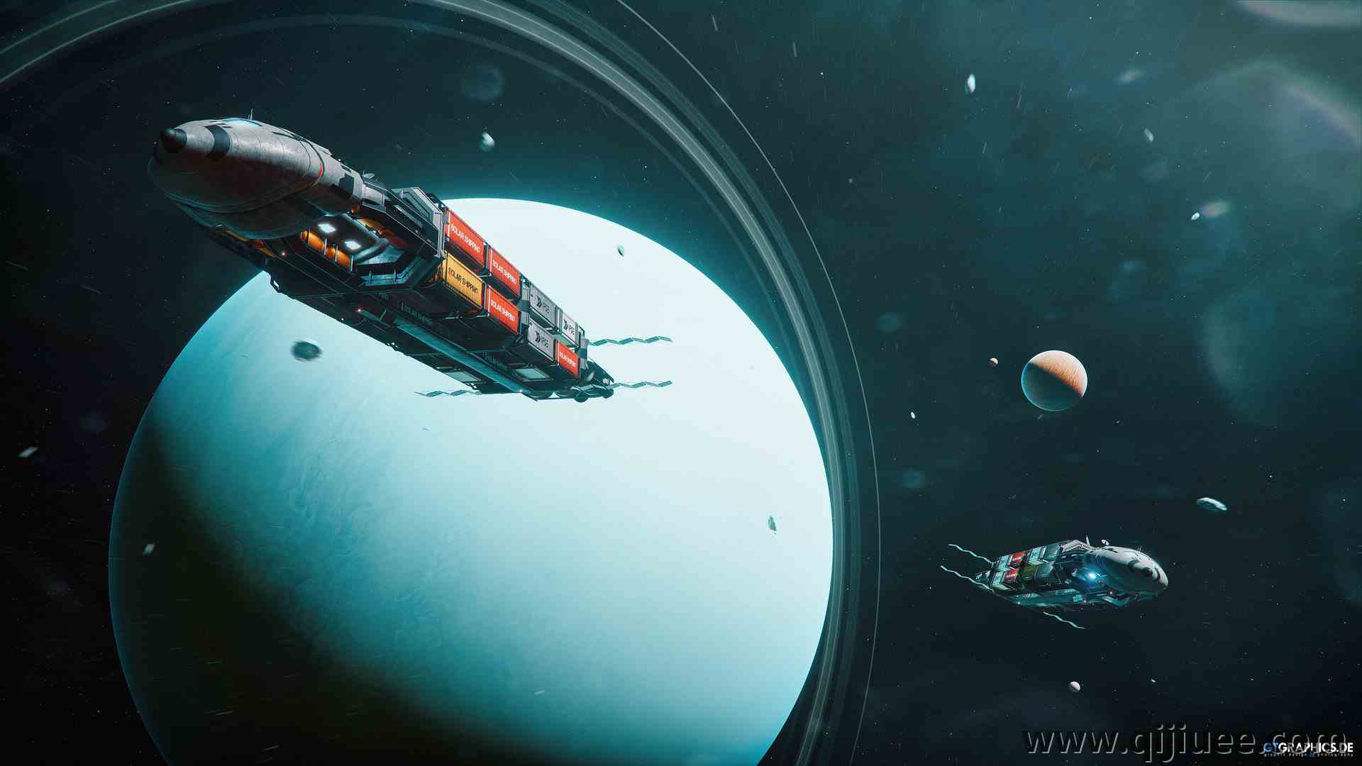 AI艺术 空间艺术 图片 插图 空间 行星 伽利 宇宙飞船 图形 3840 x 2160/0.89 MB-柒染云阁