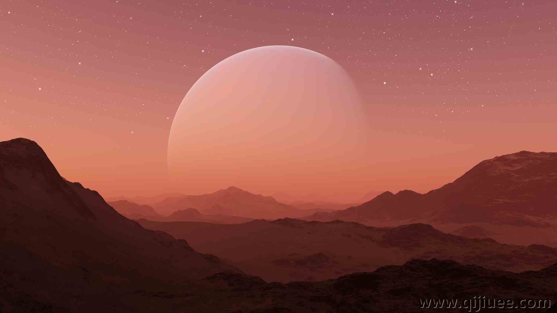 山脉 行星 月球 恒星 风景 科幻小说 太空 火星 薄雾 5000 x 3000/5.4 MB-柒染云阁