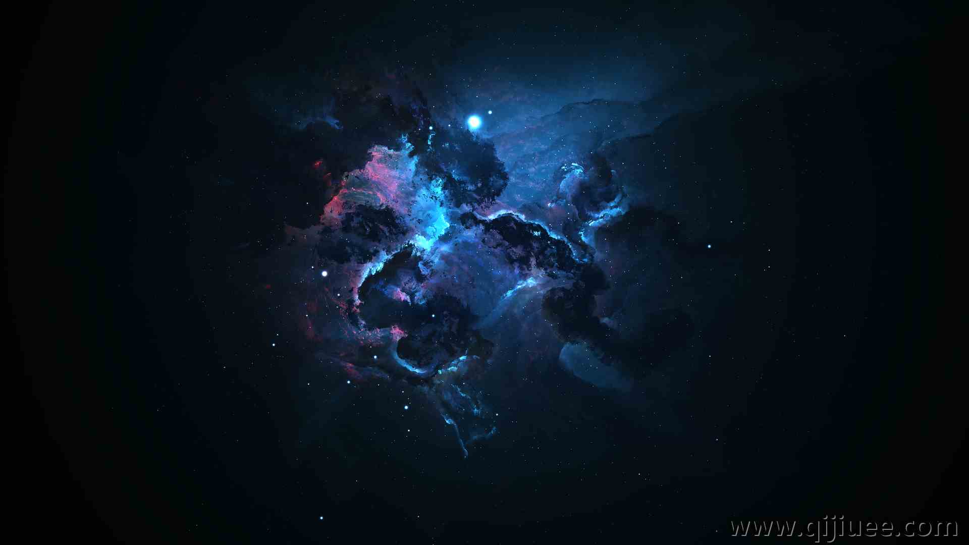 空间艺术 AI艺术 空间 蓝色 4096 x 2304/7.76 MB-柒染云阁