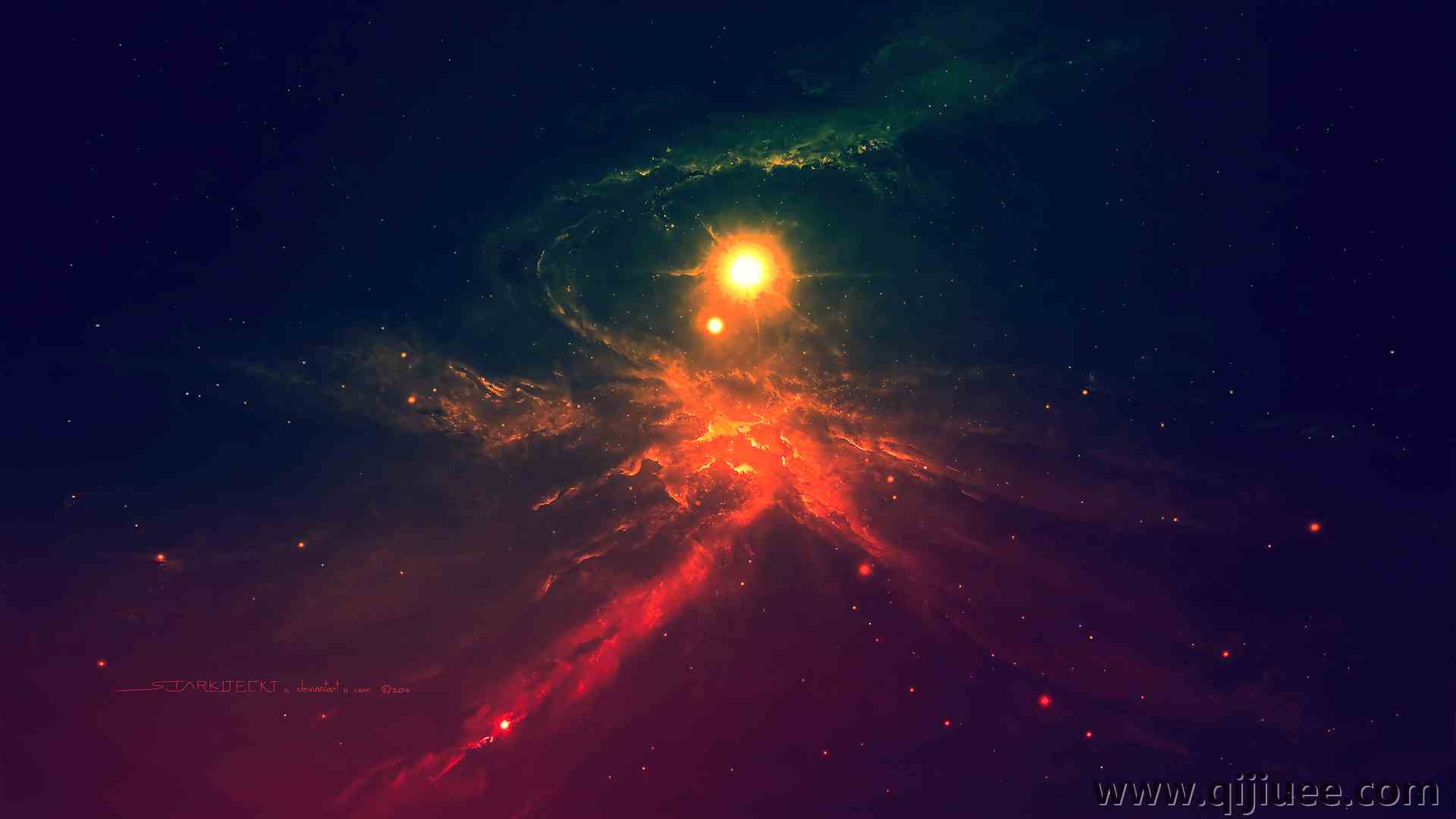 伽利 太空 恒星 宇宙 太空逃逸 星云 太空艺术  电脑壁纸 4K壁纸3840 x 2160/6.47 MB-柒染云阁