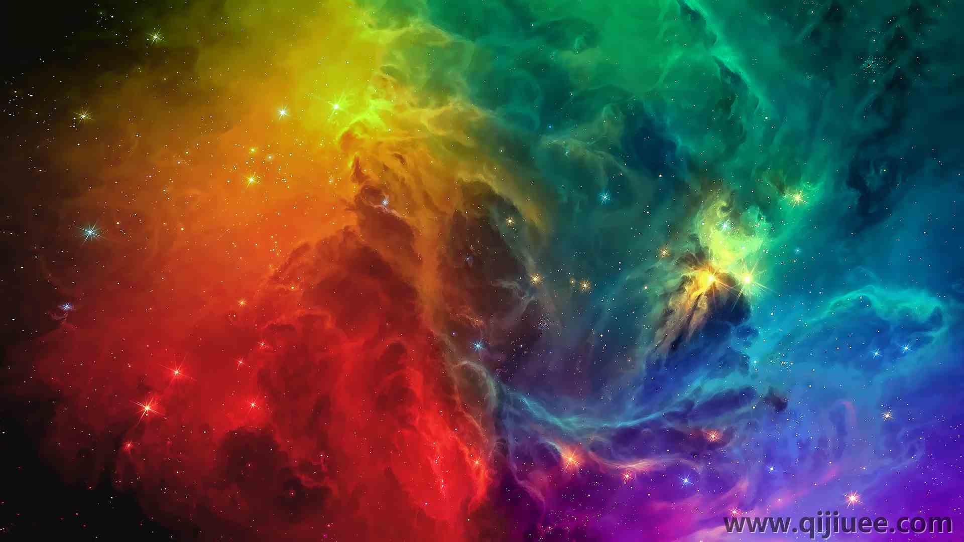 太空 恒星 宇宙 太空逃逸 星云 蓝色 粉色 太空艺术 3840 x 2160/2.2 MB-柒染云阁