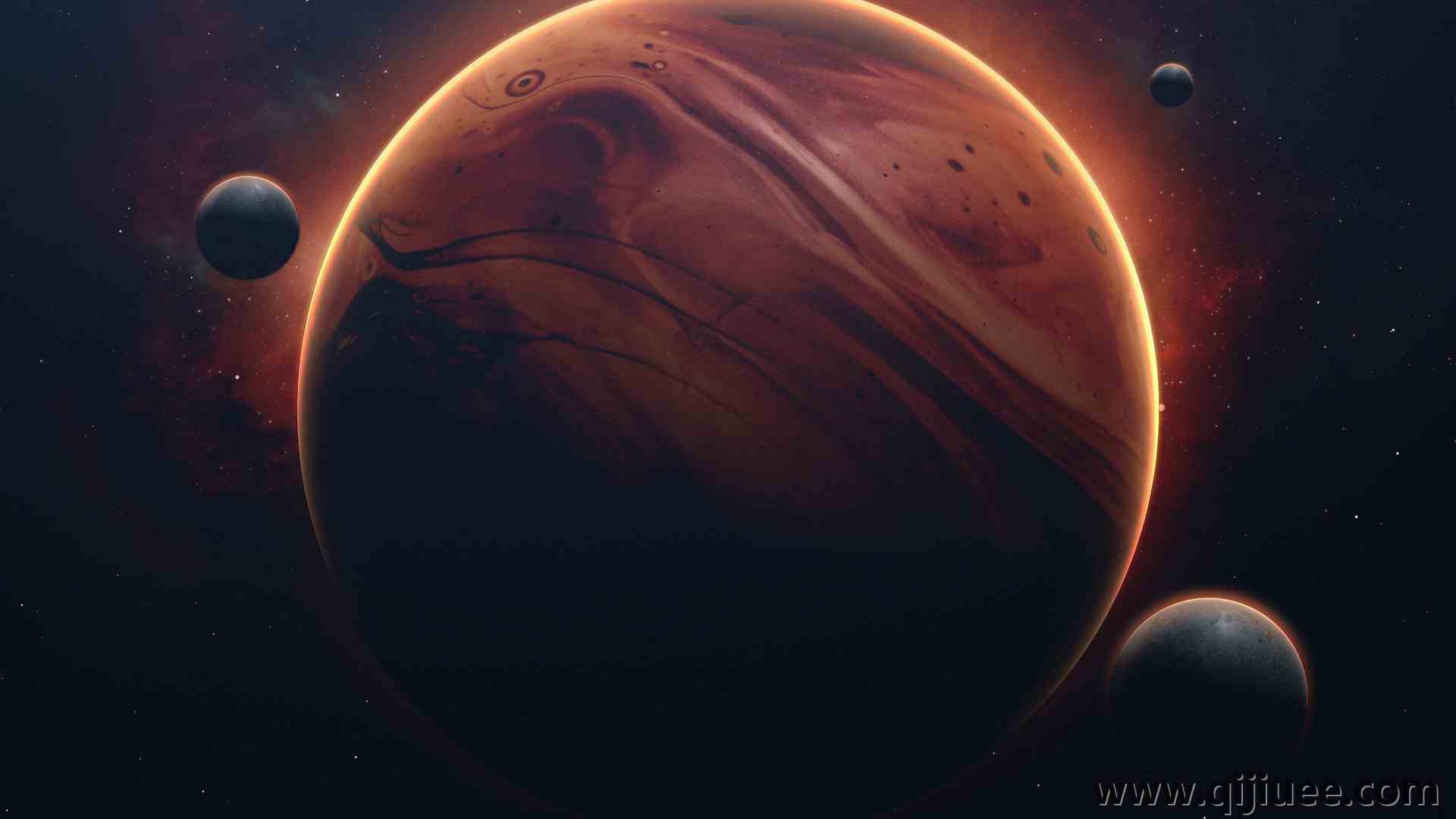 行星 宇宙 太空 恒星 AI艺术 太空艺术  电脑壁纸 4K壁纸4096 x 3112/0.63 MB-柒染云阁