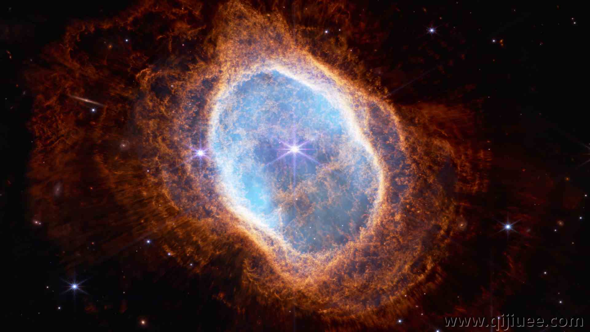 太空 詹姆斯·韦伯太空望远镜 南环状星云 红外线 星云 电脑壁纸 4K壁纸4833 x 4501/9.74 MB-柒染云阁