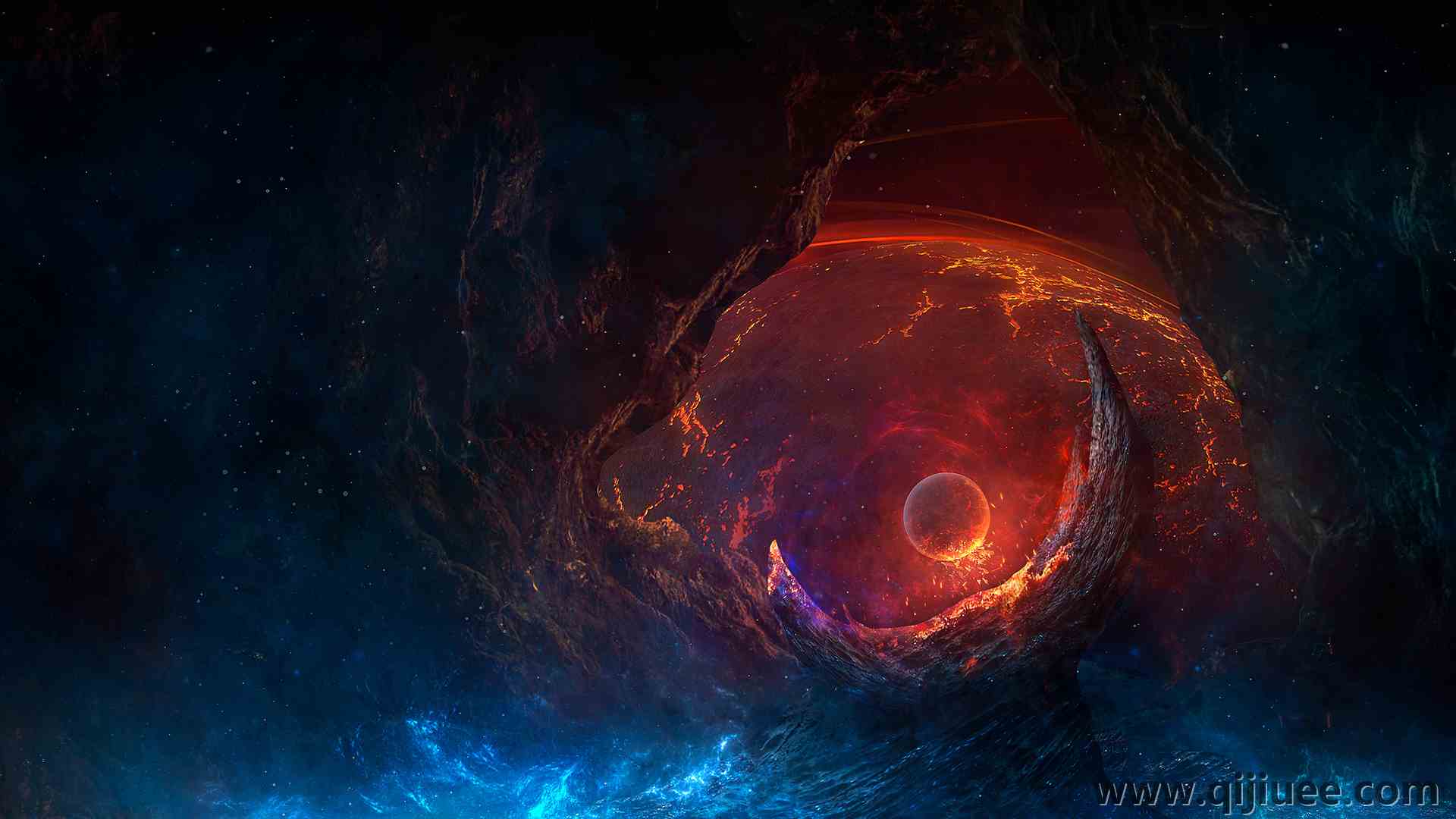 AI艺术 插图 奇幻艺术 星云 太空逃生 空间艺术 世界 数字绘画  电脑壁纸 4K壁纸3840 x 2160/3.66 MB-柒染云阁