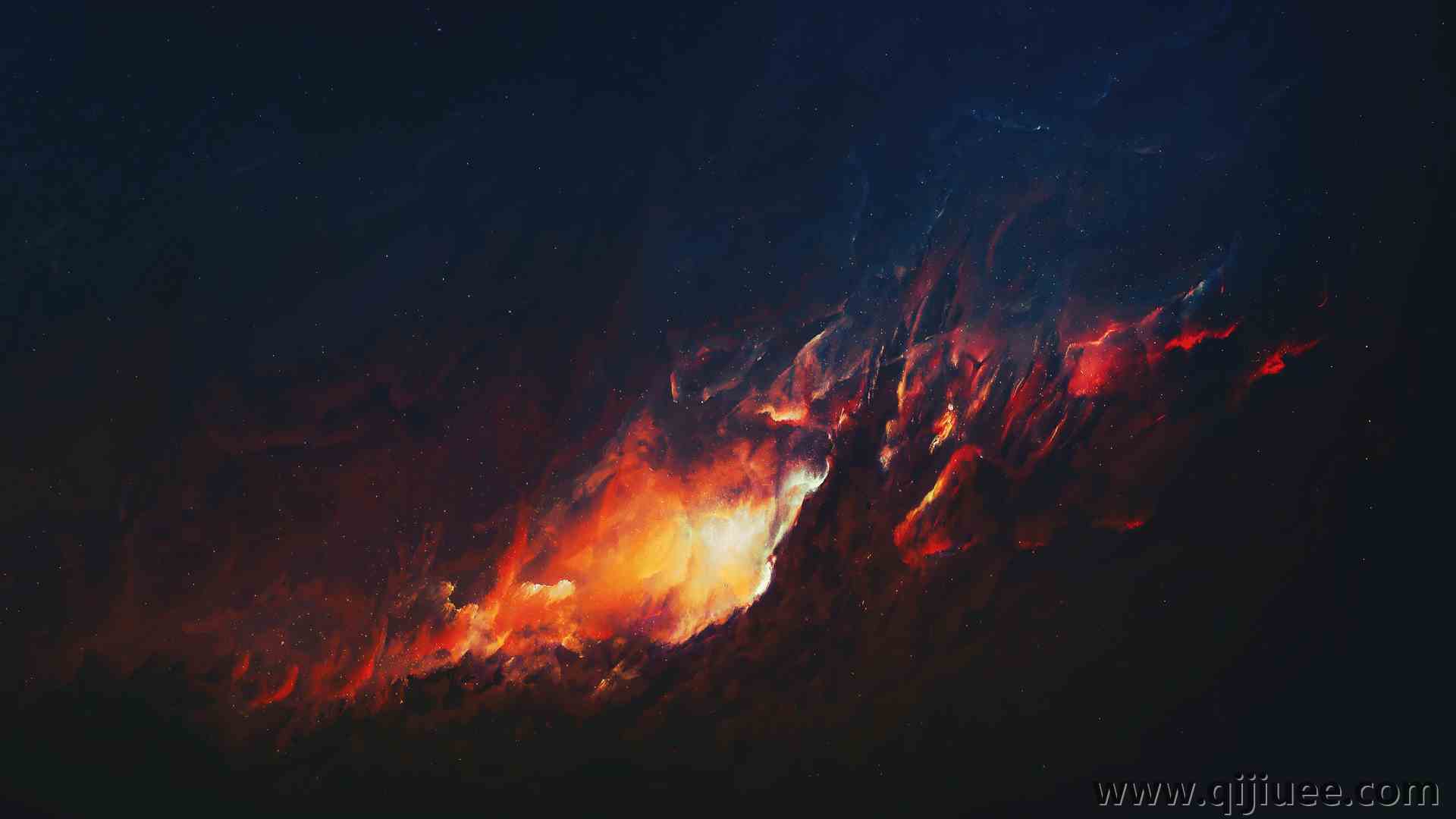 太空 恒星 宇宙 太空逃逸 星云 太空艺术 红色 电脑壁纸 4K壁纸3840 x 2160/6.5 MB-柒染云阁