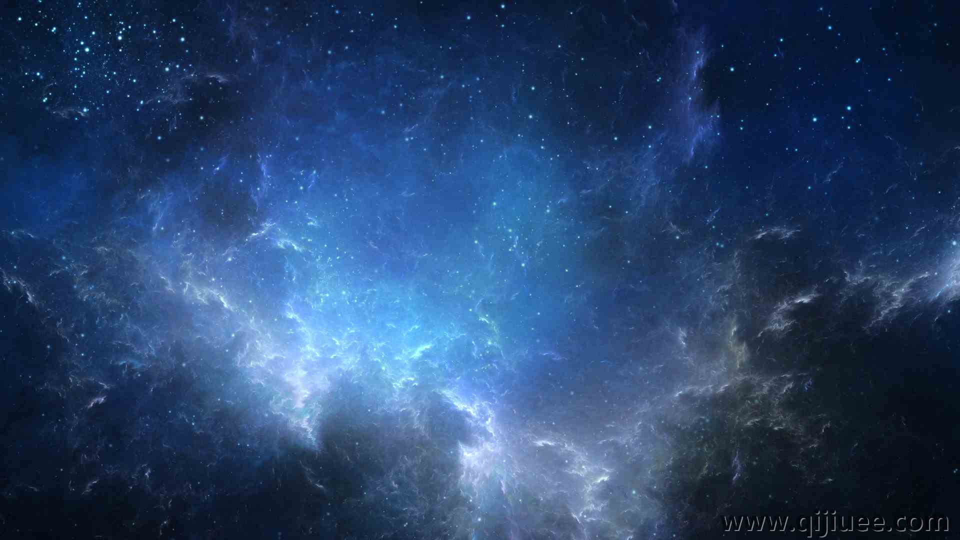 蓝色 宇宙星空 星团 星系 电脑壁纸 4K壁纸3840 x 2160/4.62 MB-柒染云阁