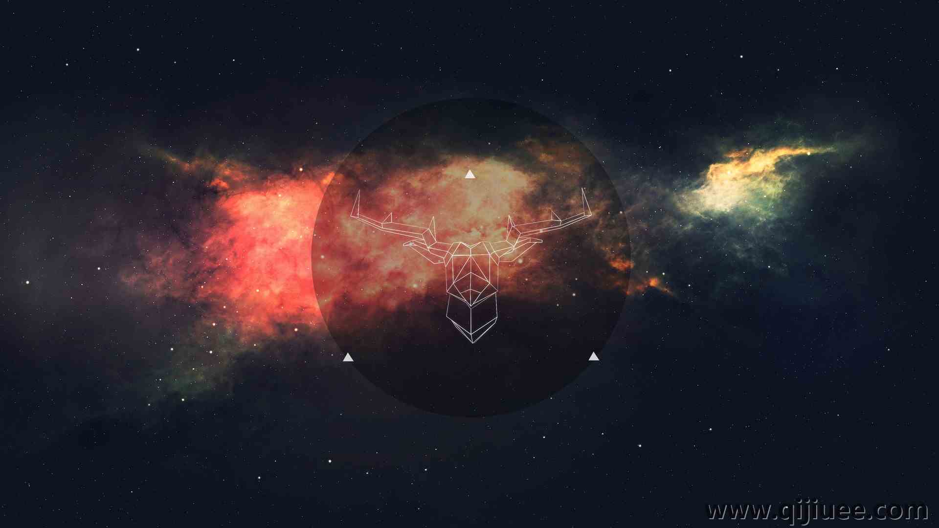 空间 线框 鹿 极简主义 矢量 抽象 抽象 空间艺术 AI艺术 圆 星云  电脑壁纸 4K壁纸3840 x 2160/1.01 MB-柒染云阁