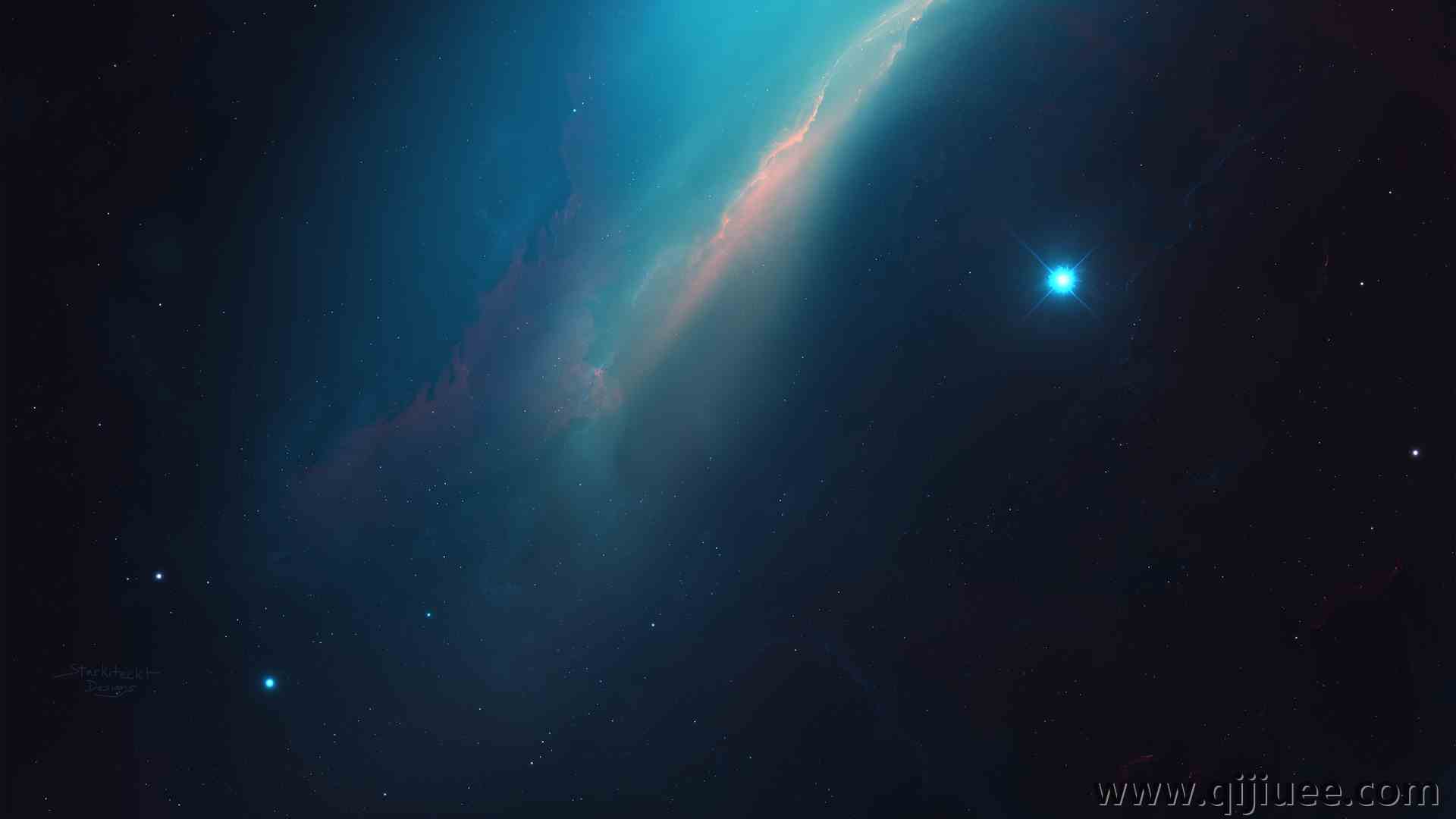星技 太空 星云 宇宙 太空艺术 AI艺术  电脑壁纸 4K壁纸3840 x 2400/4.31 MB-柒染云阁