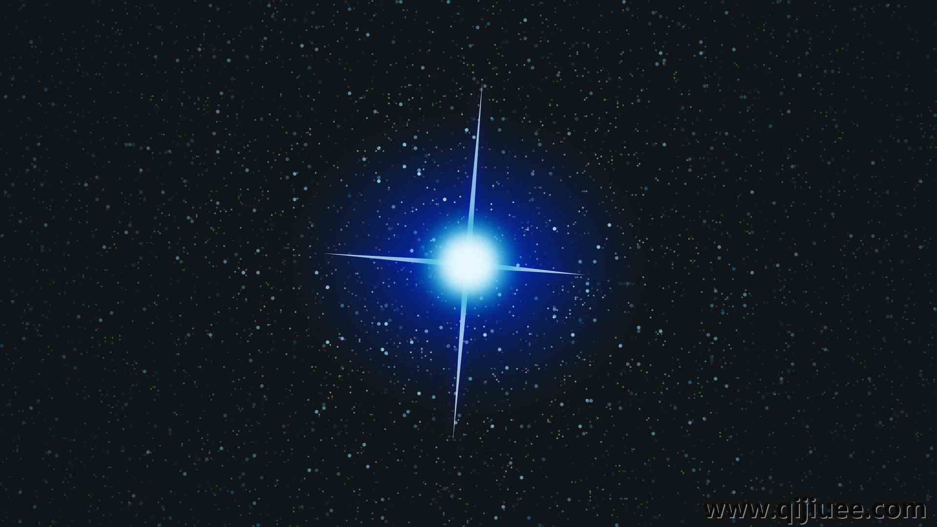 蓝色 星星 星空 天狼星 电脑贴纸 8 K贴纸7680 x 4320/8.42 MB-柒染云阁