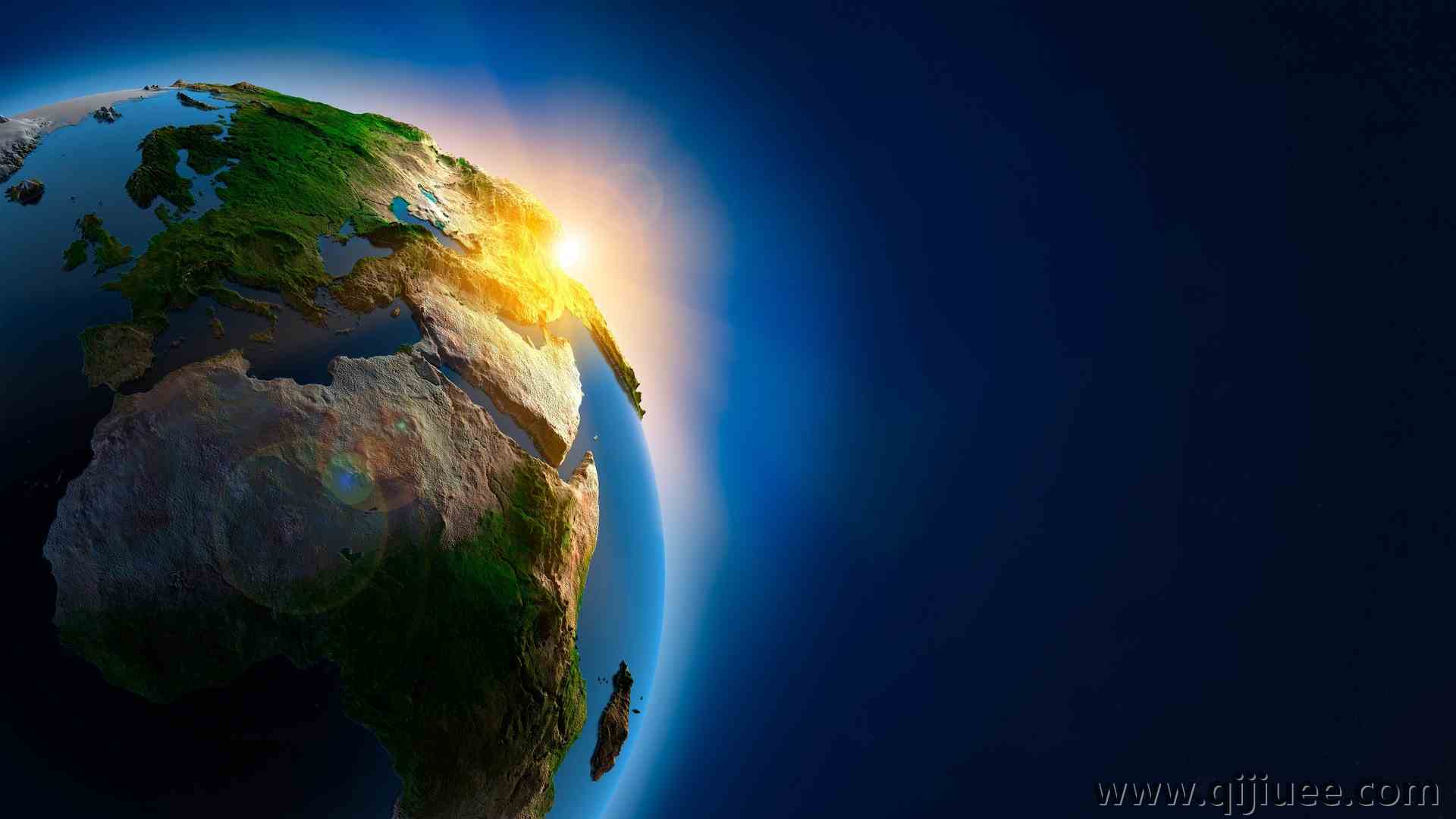 世界 地球 天空 日落 空间 阳光 晴朗的天空 行星 银河系 太阳系  电脑壁纸 4K壁纸3840 x 2160/1.45 MB-柒染云阁