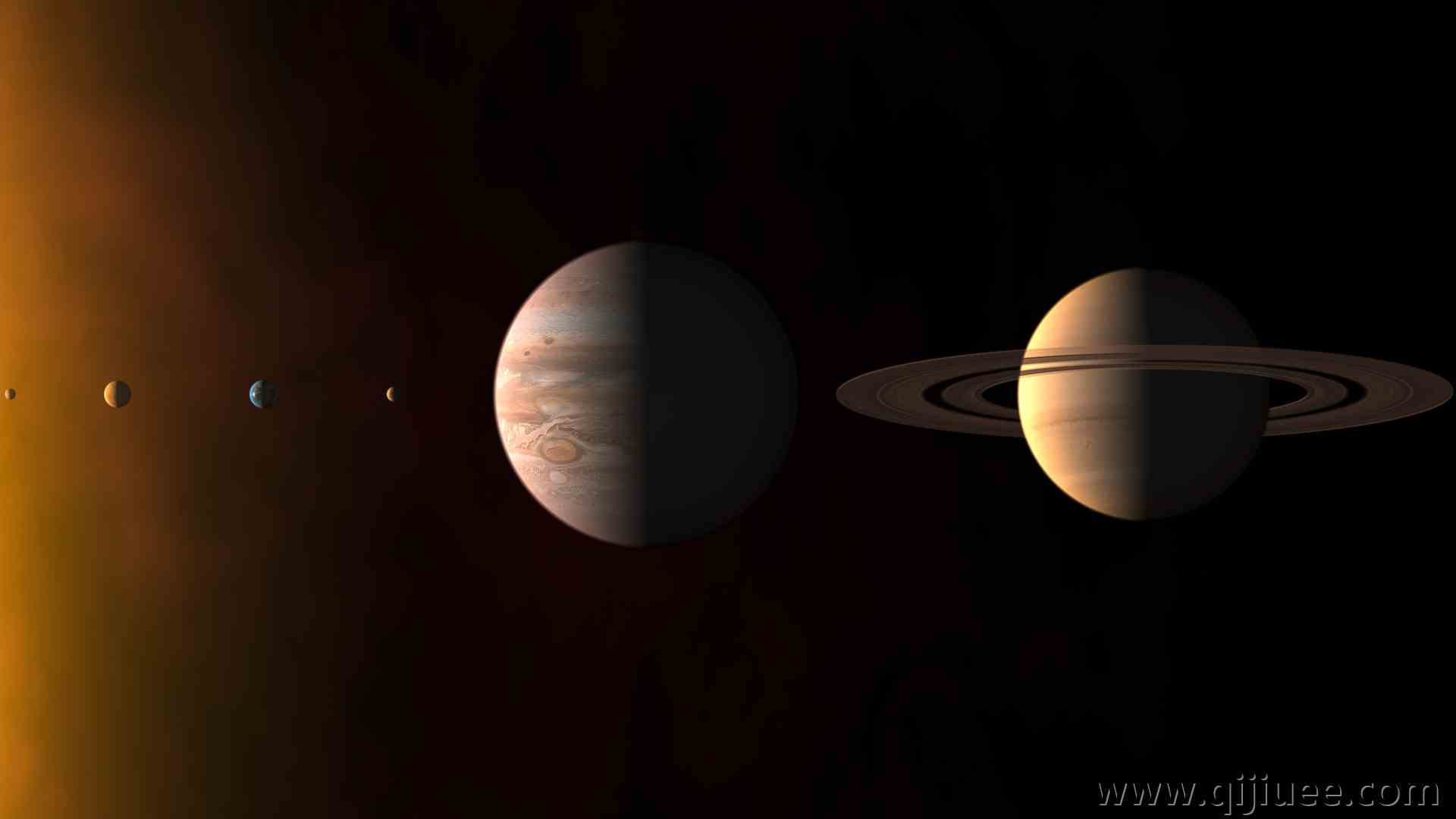 行星 空间 太阳系 太阳 宇宙 星球 电脑壁纸 8K壁纸7680 x 2160/1.88 MB-柒染云阁