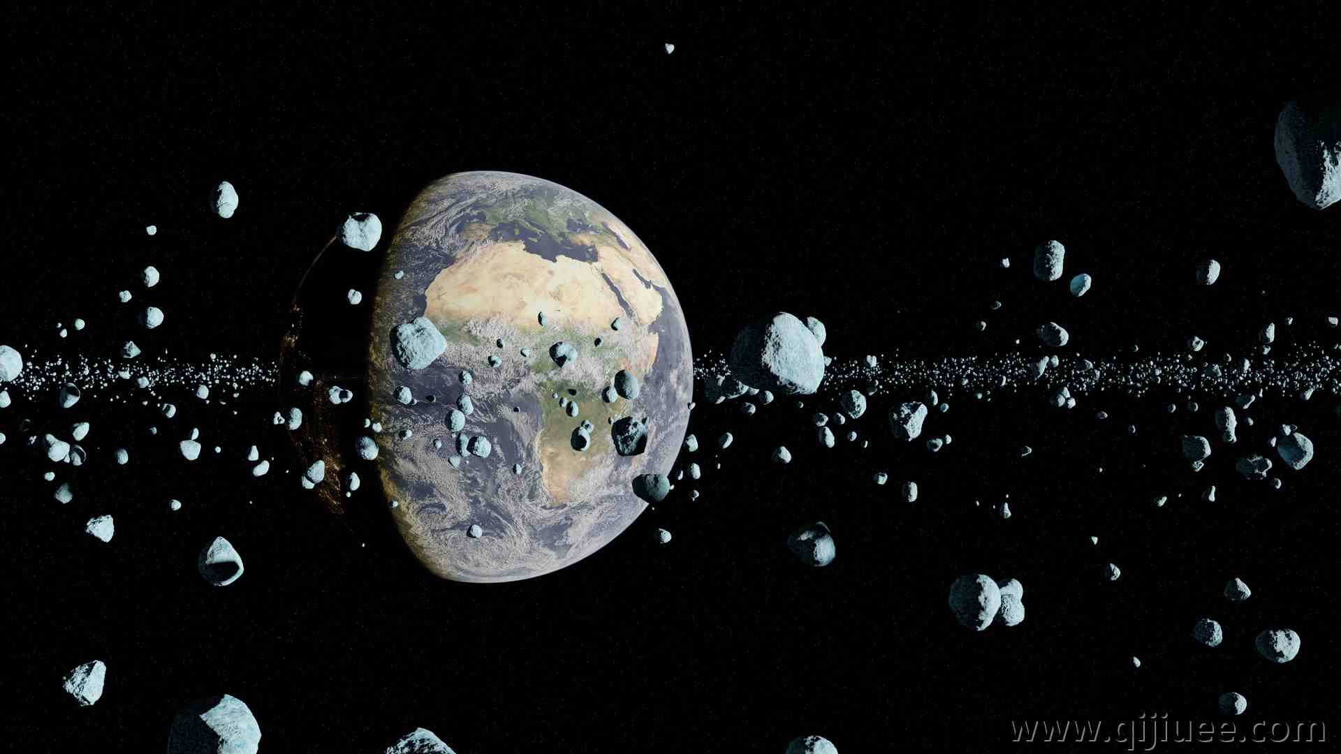 地球 太空 行星 小行星  电脑壁纸 4K壁纸3840 x 2160/11.44 MB-柒染云阁