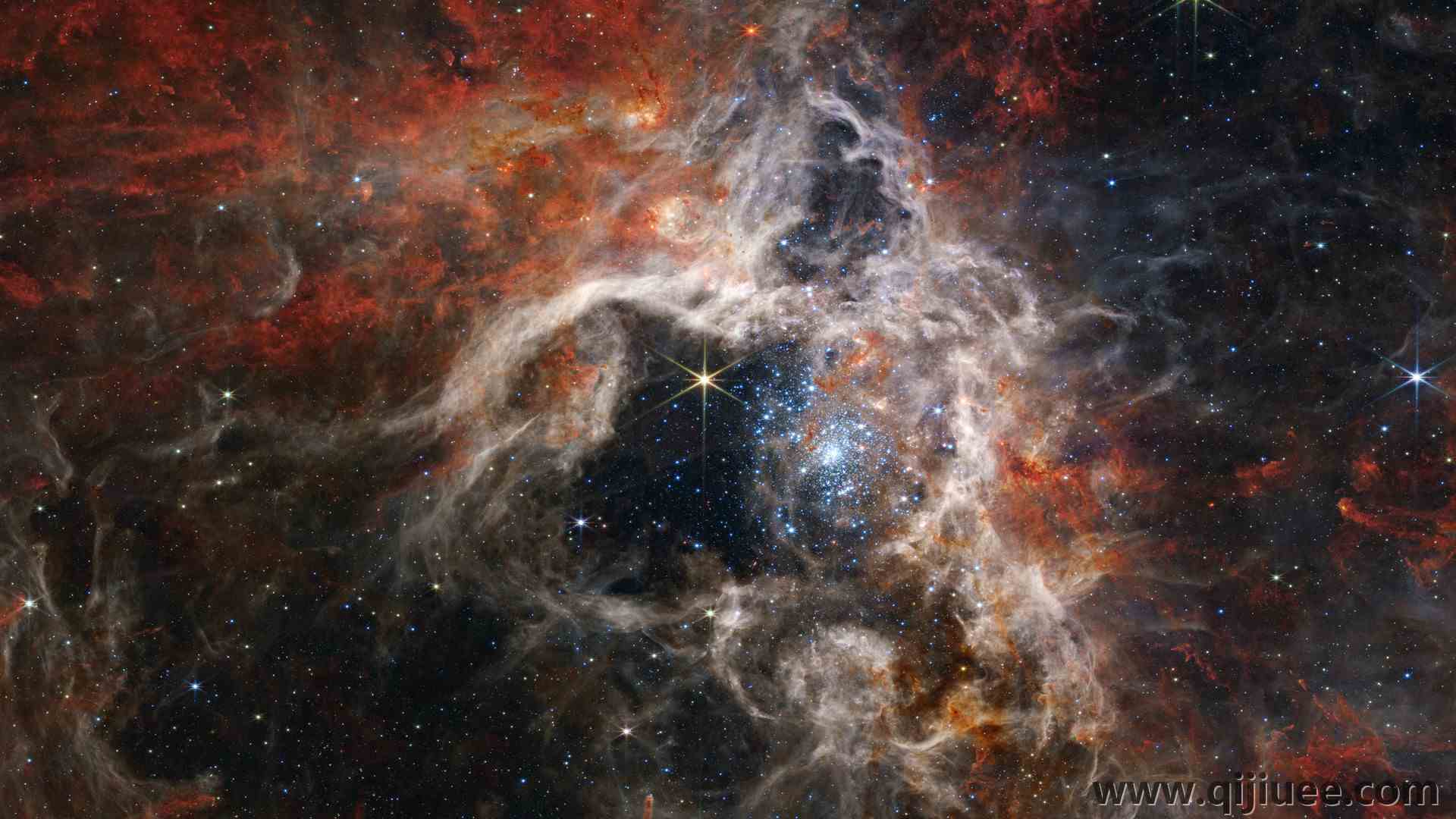 太空 望远镜 科学 红外 太空 恒星 狼蛛 星云  电脑壁纸 4K壁纸3840 x 2160/2.34 MB-柒染云阁