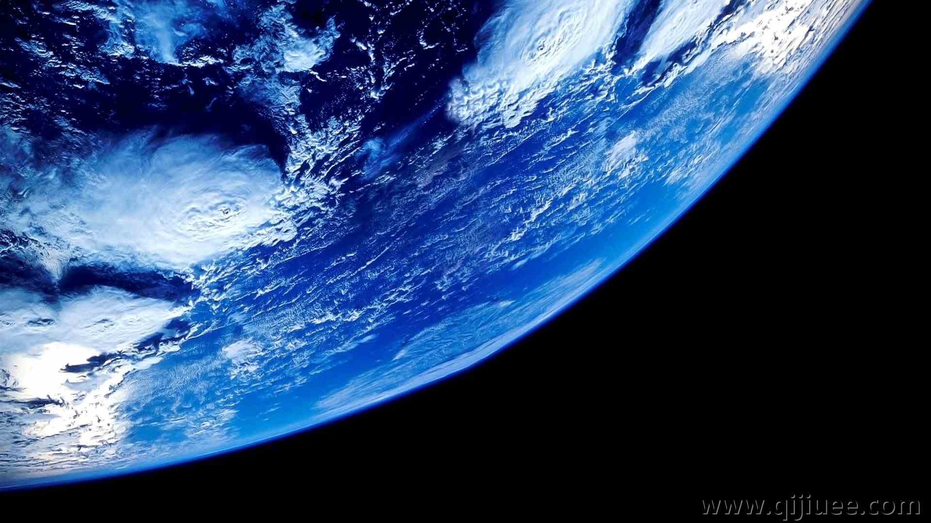 空间 行星 空间艺术 蓝色 大气 地球 太空 4K壁纸3840 x 2160/1.11 MB-柒染云阁