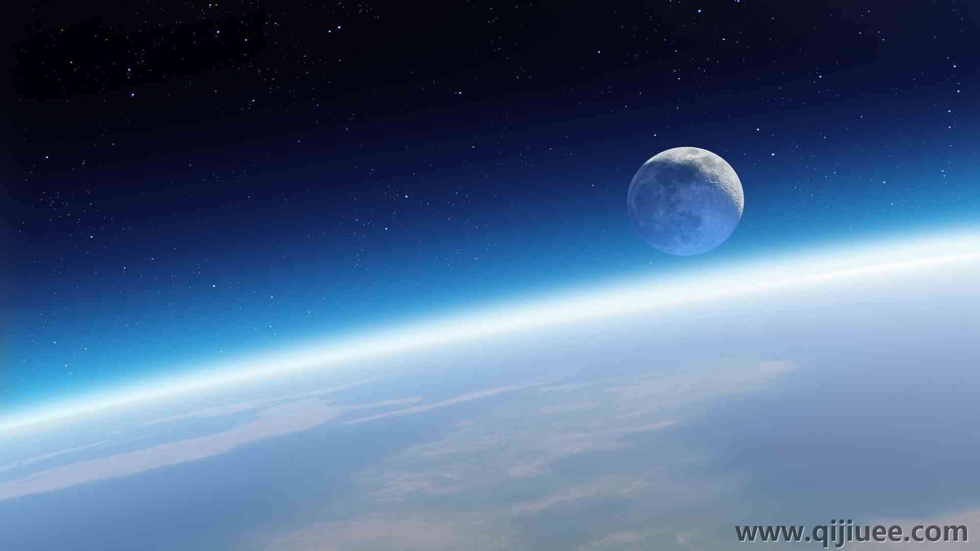 天空 月球 空间 地球 恒星 行星  电脑壁纸 4K壁纸5120 x 2880/0.84 MB-柒染云阁