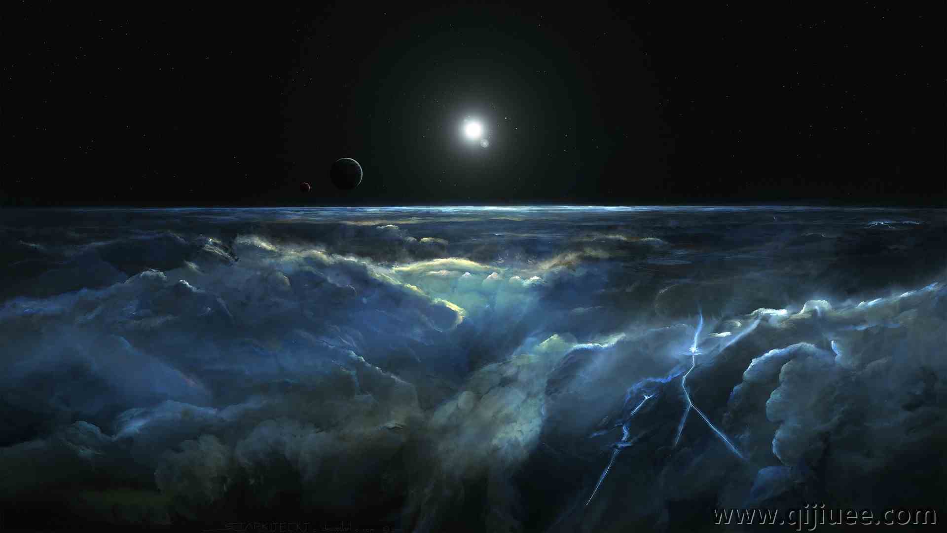 AI艺术 空间 艺术 空间 行星 宇宙 星空 恒星 电脑壁纸 4K壁纸3840 x 2160/0.66 MB-柒染云阁