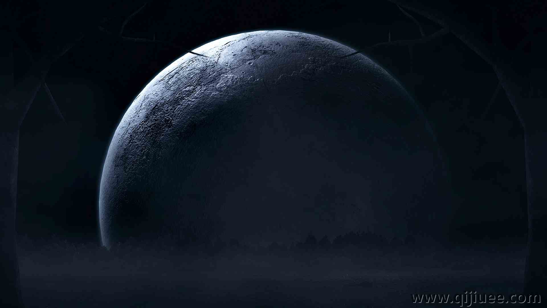 数字艺术 星球 陨石坑 4K壁纸5000 x 3000/7.46 MB-柒染云阁