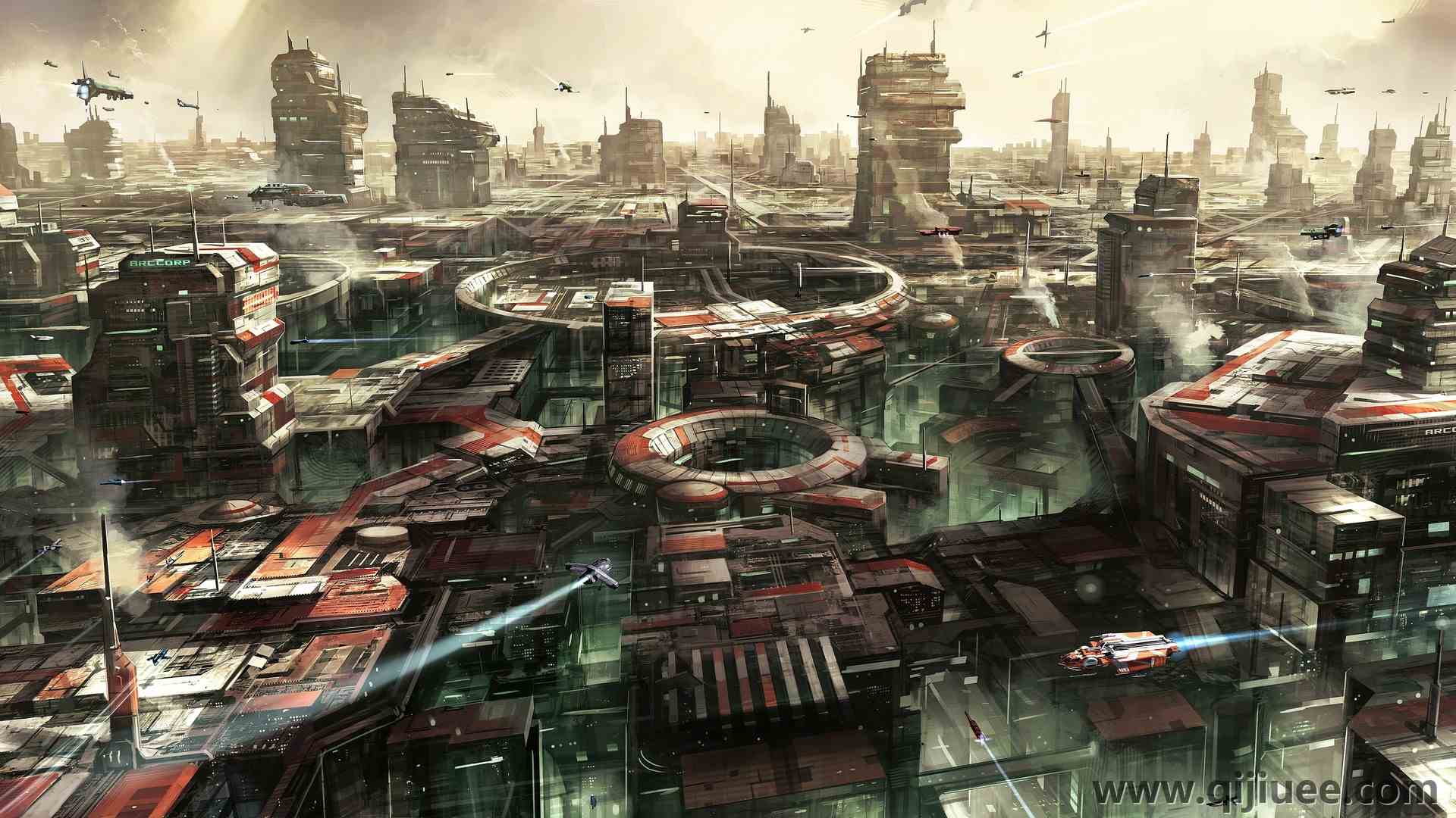 明星公民  未来主义 概念艺术 游戏CG 城市景观 临冬城 科幻 6420 x 3564/5.75 MB-柒染云阁