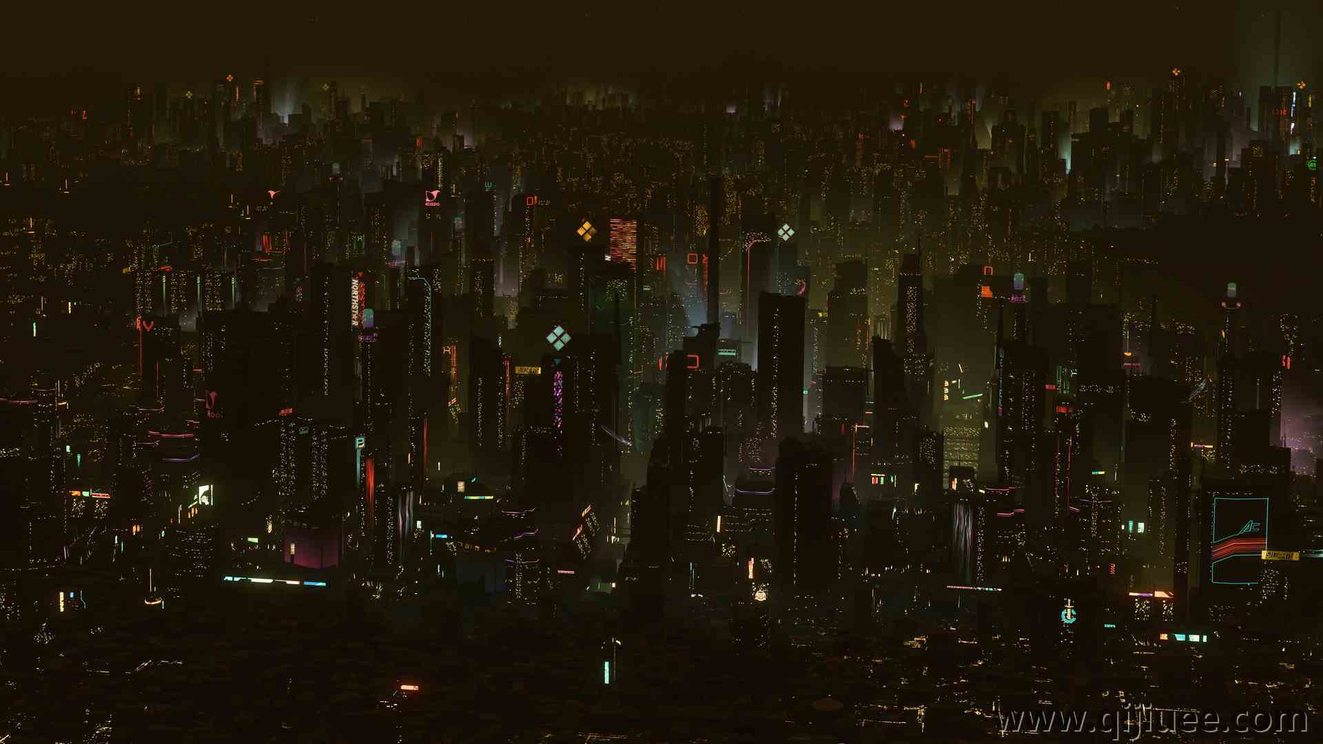 明星公民 夜晚 城市 灯光 屏幕截图3840 x 2160/2.11 MB-柒染云阁