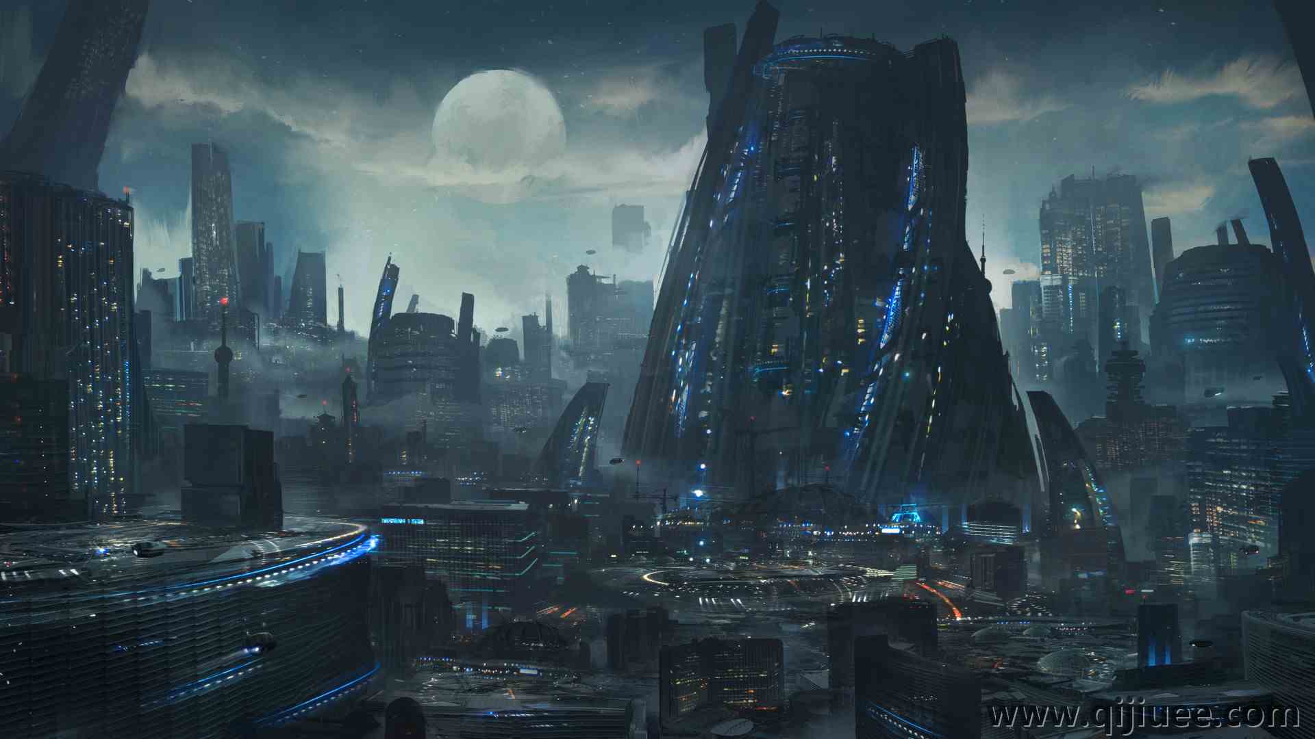 月球 肖像 未来城市 奇幻建筑 生态  电脑壁纸 4K壁纸3840 x 2160/1.9 MB-柒染云阁