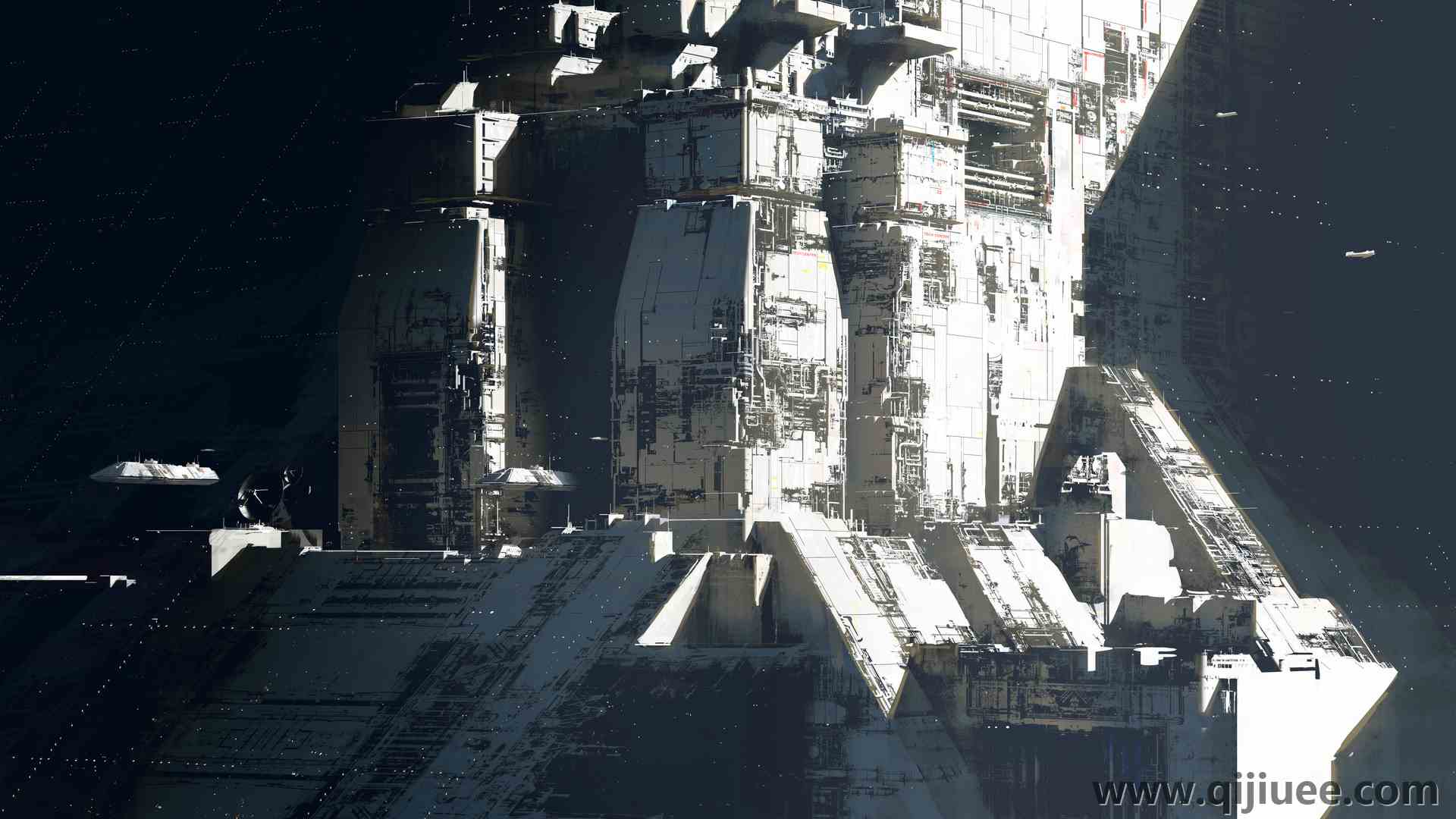 AI艺术 插图 空间 科幻 建筑  电脑壁纸 4K壁纸7615 x 5285/6.4 MB-柒染云阁