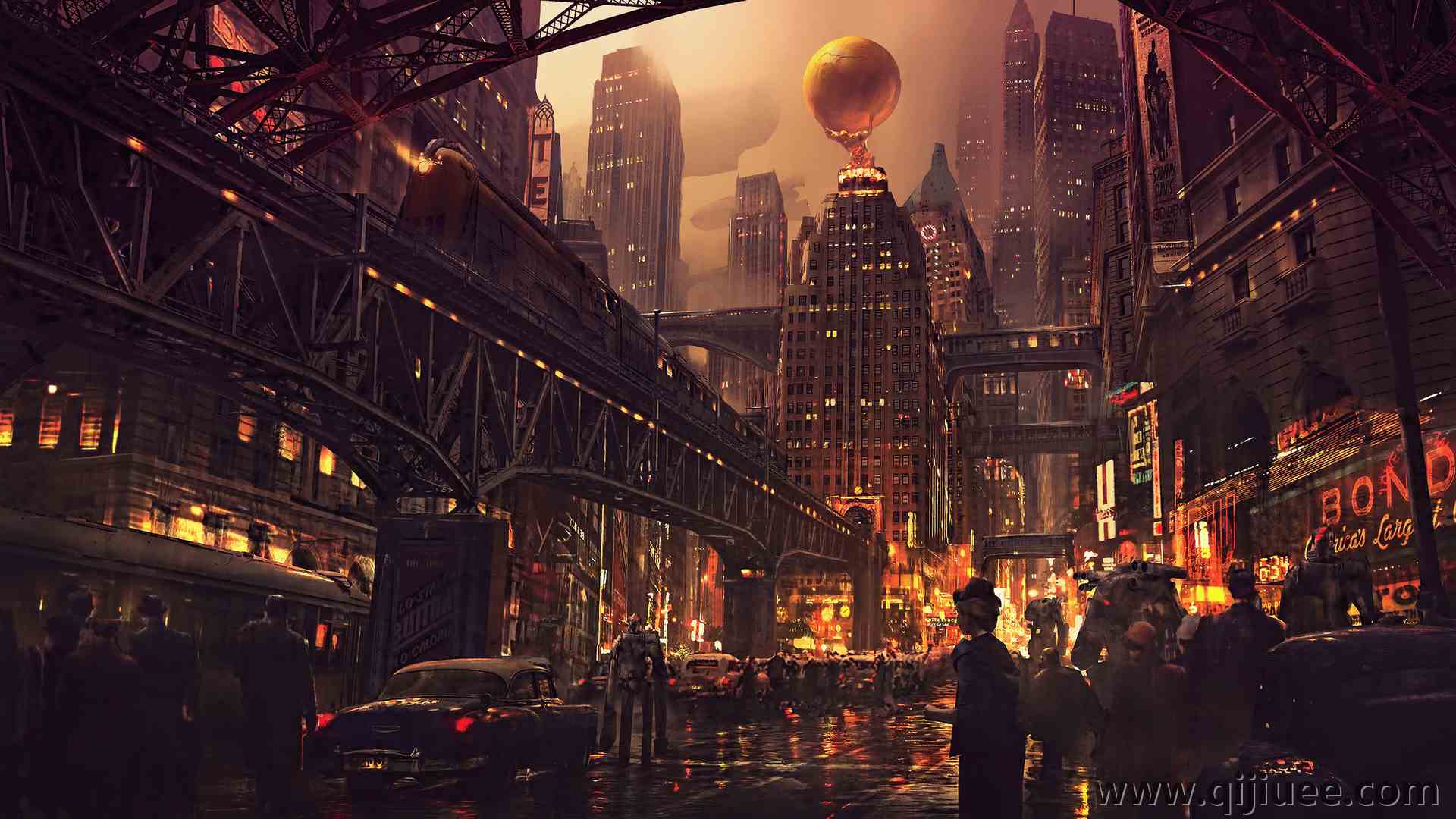 夜晚 未来城市 科幻小说 概念艺术 城市景观 未来主义  电脑壁纸 4K壁纸3840 x 2160/8.54 MB-柒染云阁