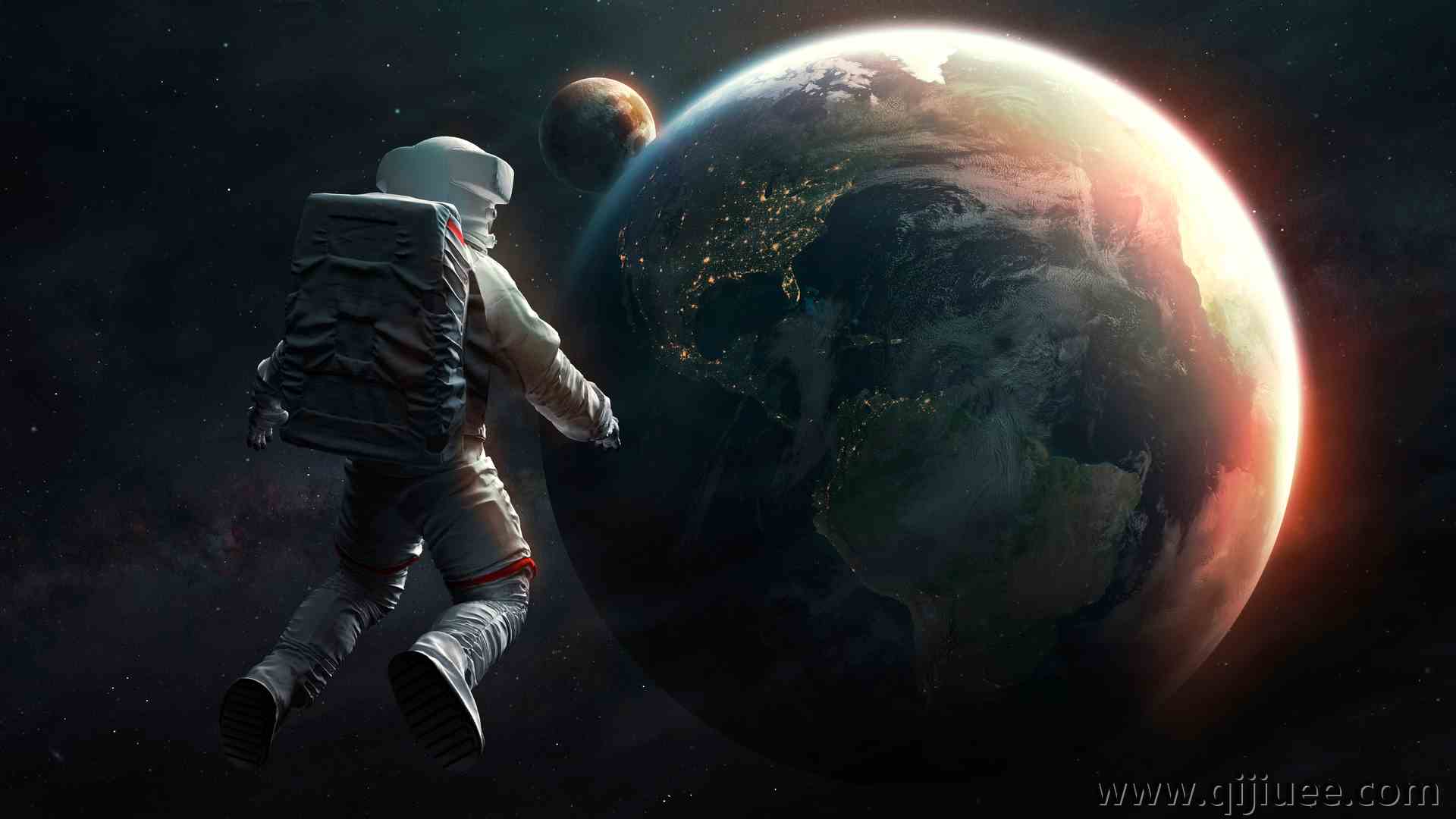 宇航员 空间 宇宙 大陆 AI艺术  电脑壁纸 4K壁纸3840 x 2160/10.31 MB-柒染云阁