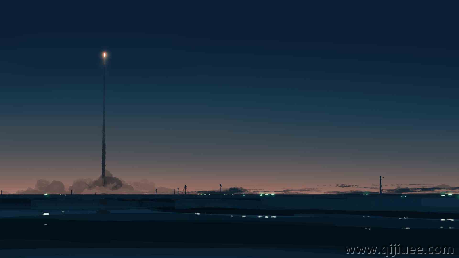 日落 天空 烟雾 蓝色 导弹 超宽 夕阳辉光  电脑壁纸 4K壁纸5640 x 2400/1.23 MB-柒染云阁