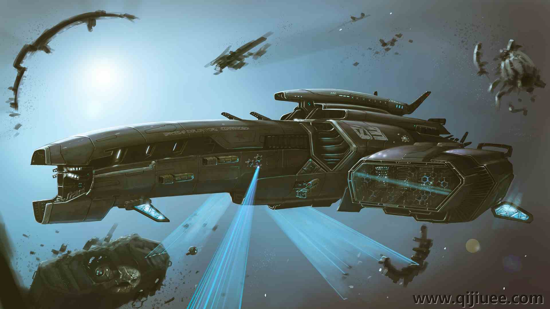 宇宙飞船 科幻小说 艺术品 数字艺术 电脑壁纸 4K壁纸3840 x 2160/1.62 MB-柒染云阁