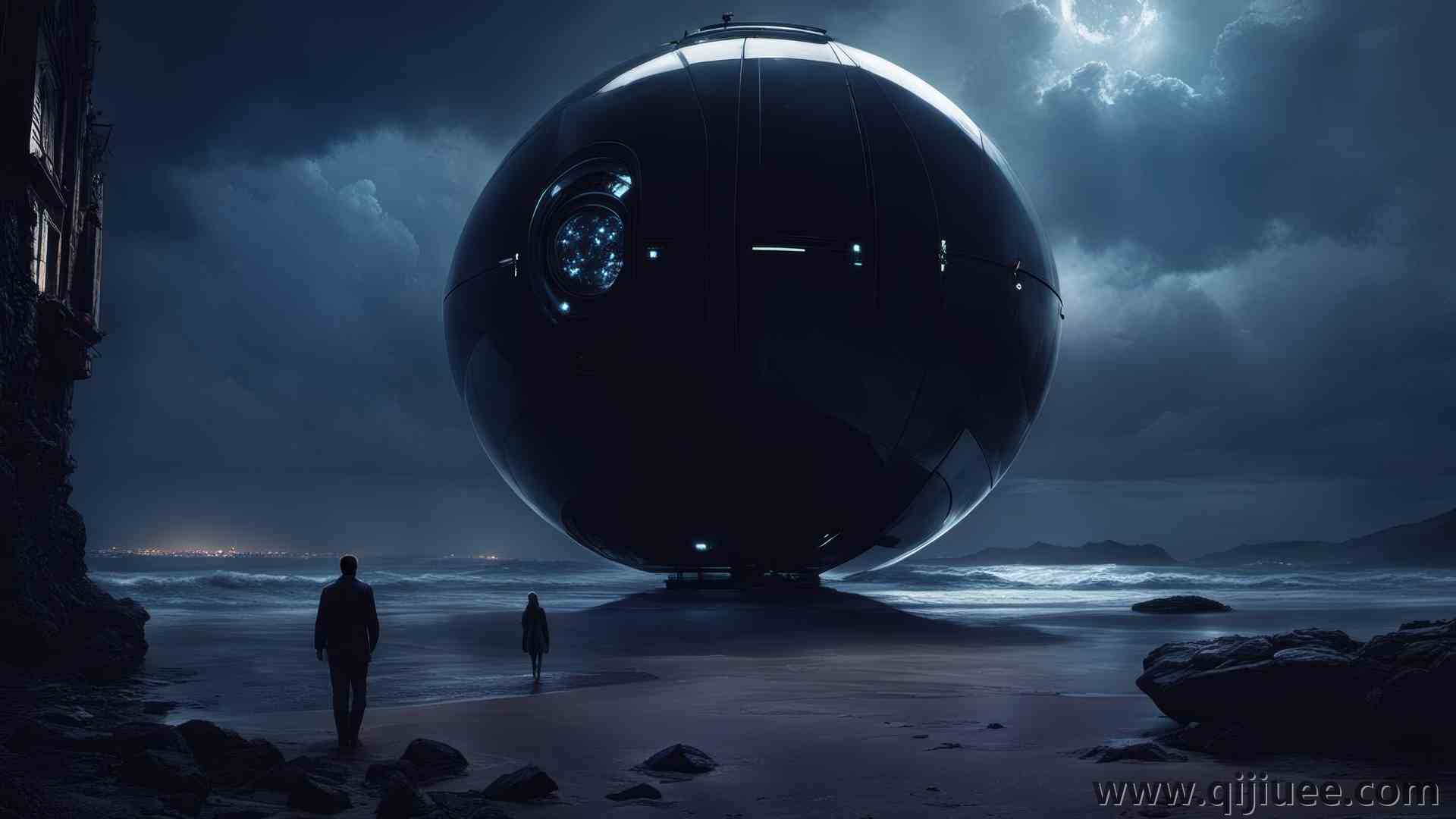 胶囊 科幻 黑暗 球体 电脑壁纸 4K壁纸3840 x 2160/7.33 MB-柒染云阁