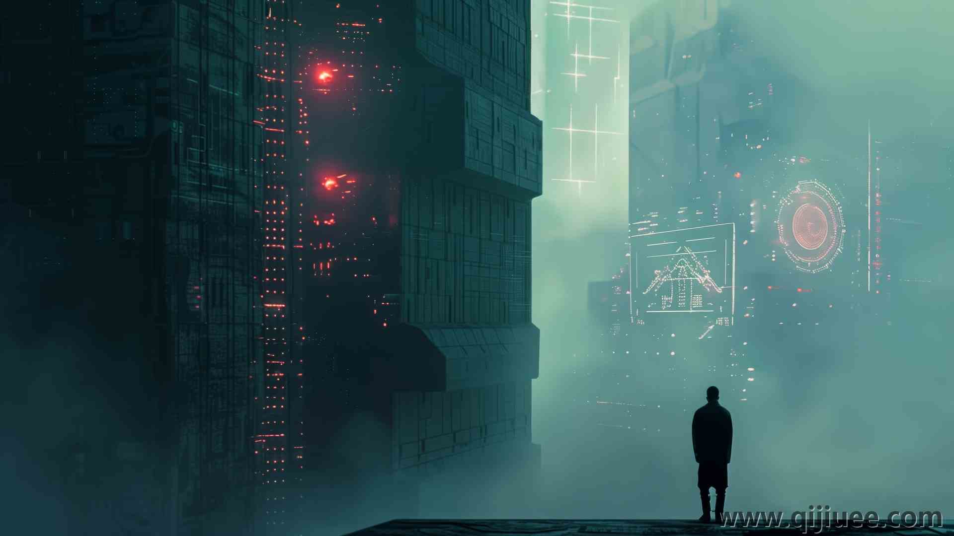 人工智能艺术 插图 城市 赛博朋克 剪影  电脑壁纸 4K壁纸5824 x 3264/9.26 MB-柒染云阁