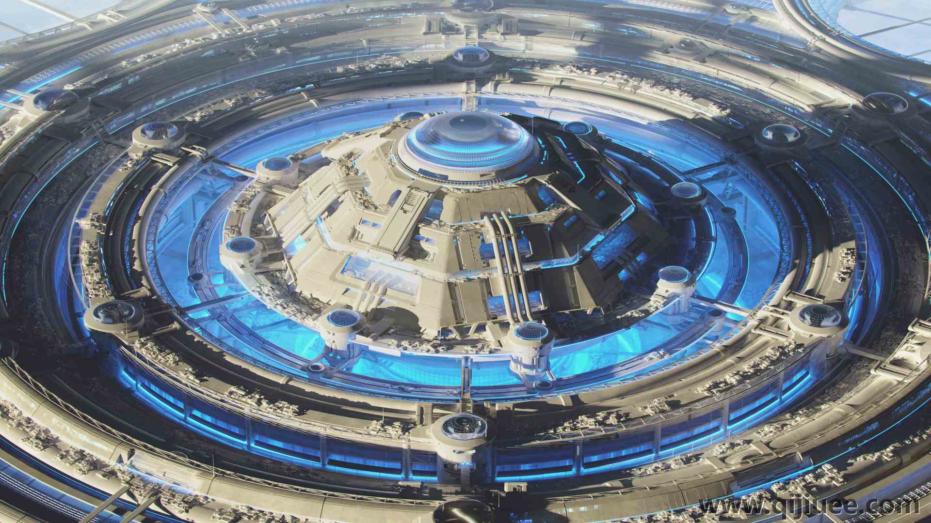 AI艺术 插图 科幻 未来主义 城市 未来 城市 概念艺术 游戏 宇宙 飞船 电脑壁纸 4K壁纸3840 x 2160/2.54 MB-柒染云阁