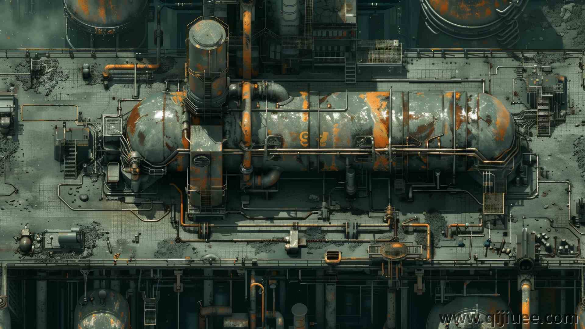 老旧机器 插图 工厂  电脑壁纸 4K壁纸5824 x 3264/17.33 MB-柒染云阁
